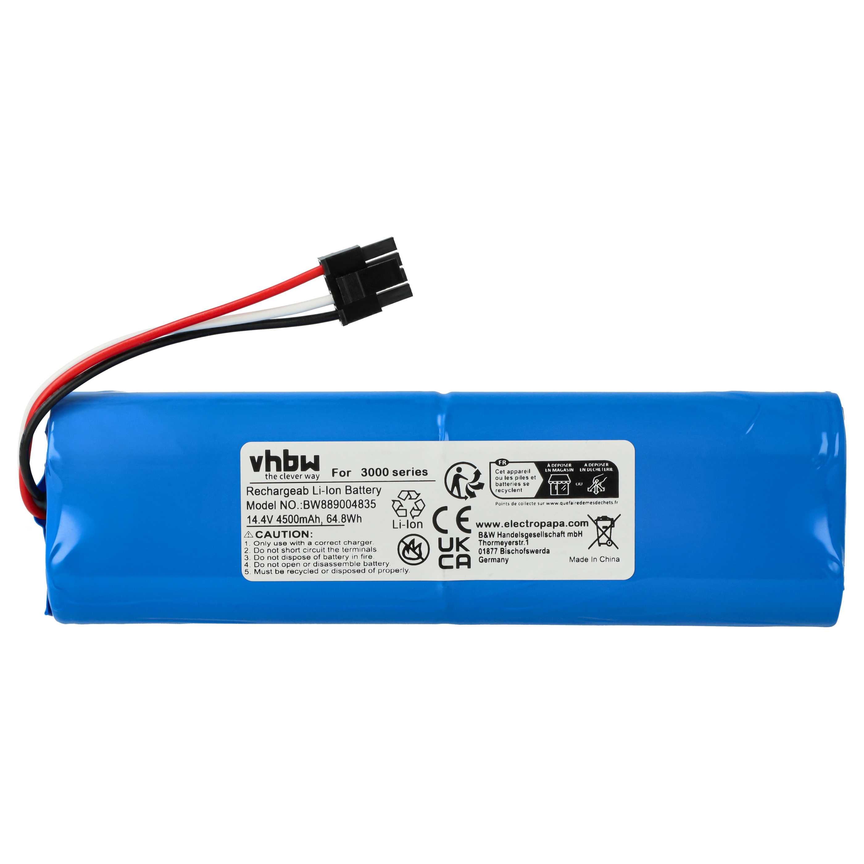 Battery replaces Philips C1048A2 for Philips 4500mAh, 14.4V, Li-Ion