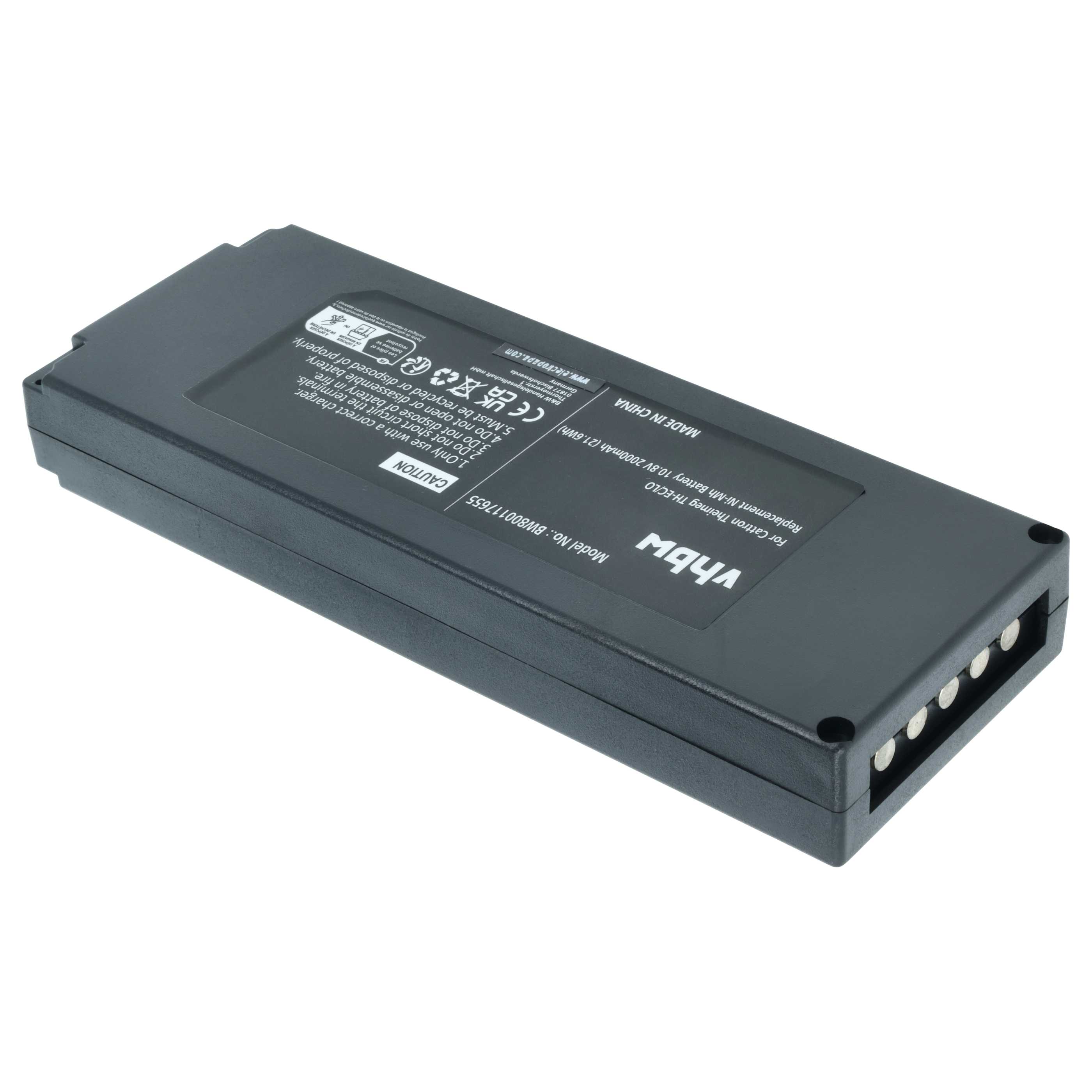 Remote Control 2x Battery replaces Cattron Theimeg BT081-00053, B5018-00061 - 2000 mAh 10.8 V NiMH