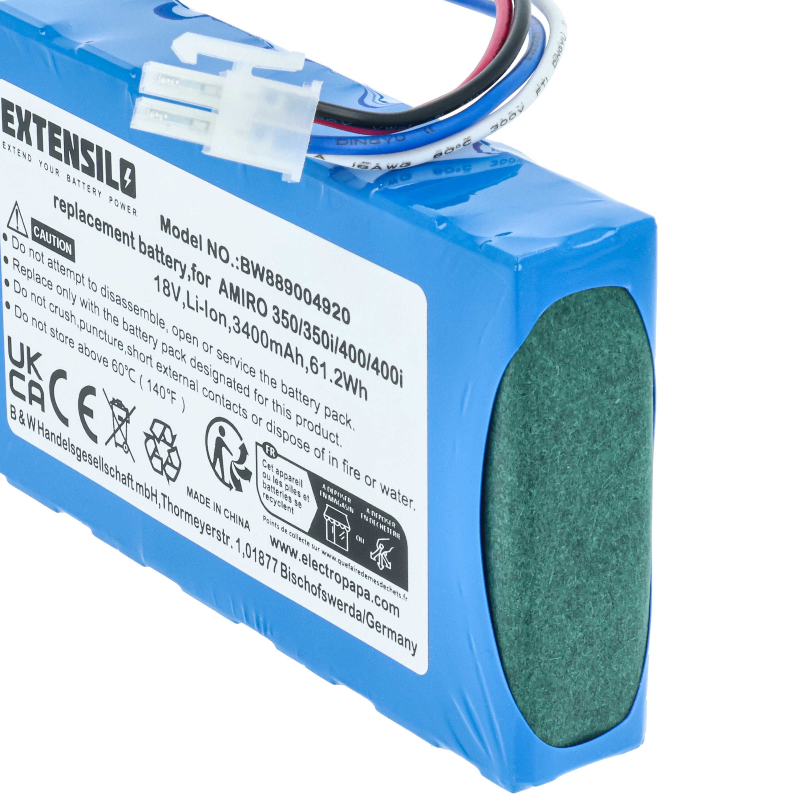 Akku 18V als Ersatz für Yard Force 1920726 - 3400mAh Li-Ion