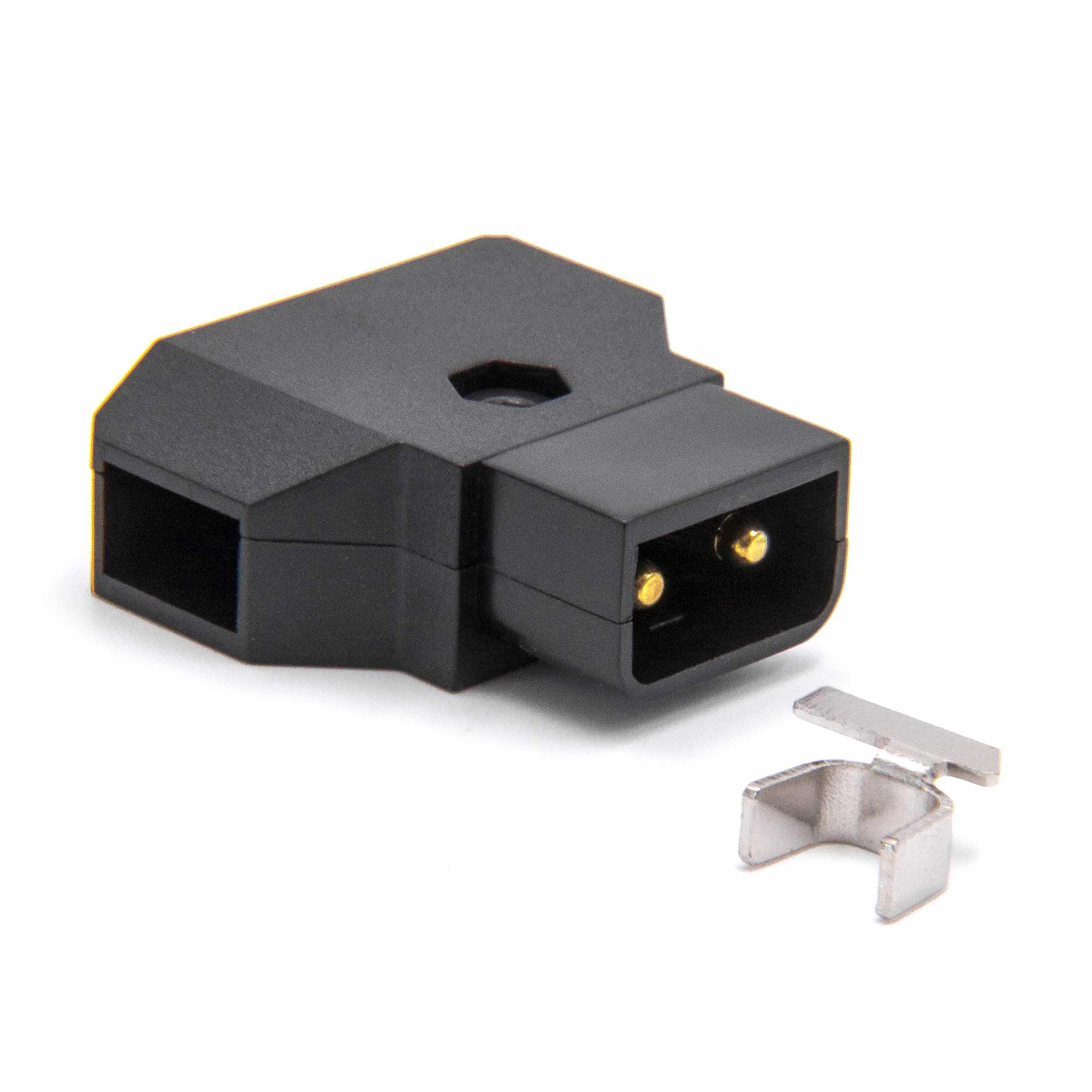 vhbw D-Tap Adapter Male - for Self-Assembly Black