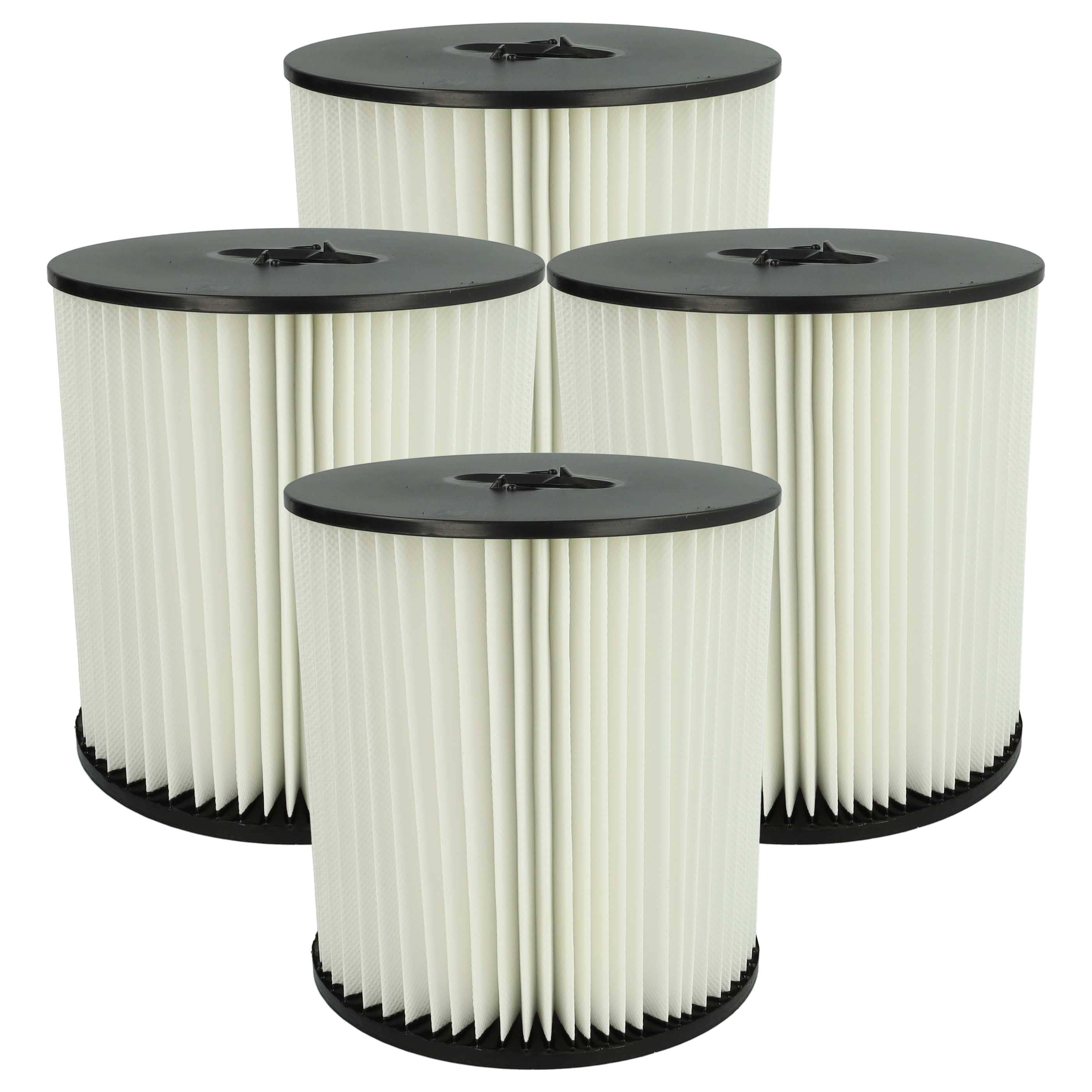 4x Filterround filter replaces Dirt Devil 8106-01 for Royal Vacuum Cleaner, black / white