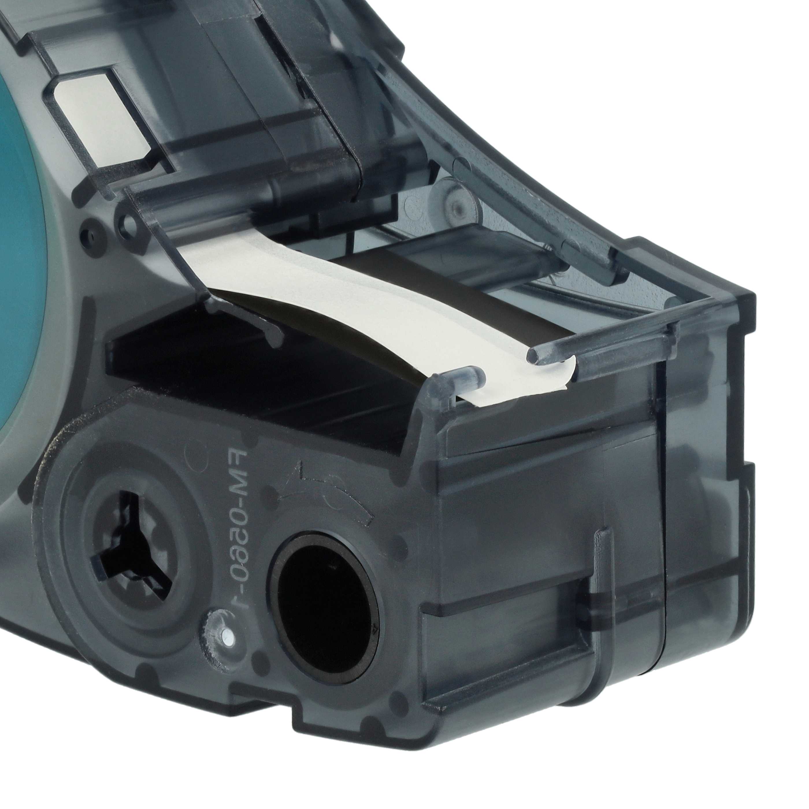 Cassette à ruban remplace Brady M21-375-7425 - 9,5mm lettrage Noir ruban Blanc, polypropylène