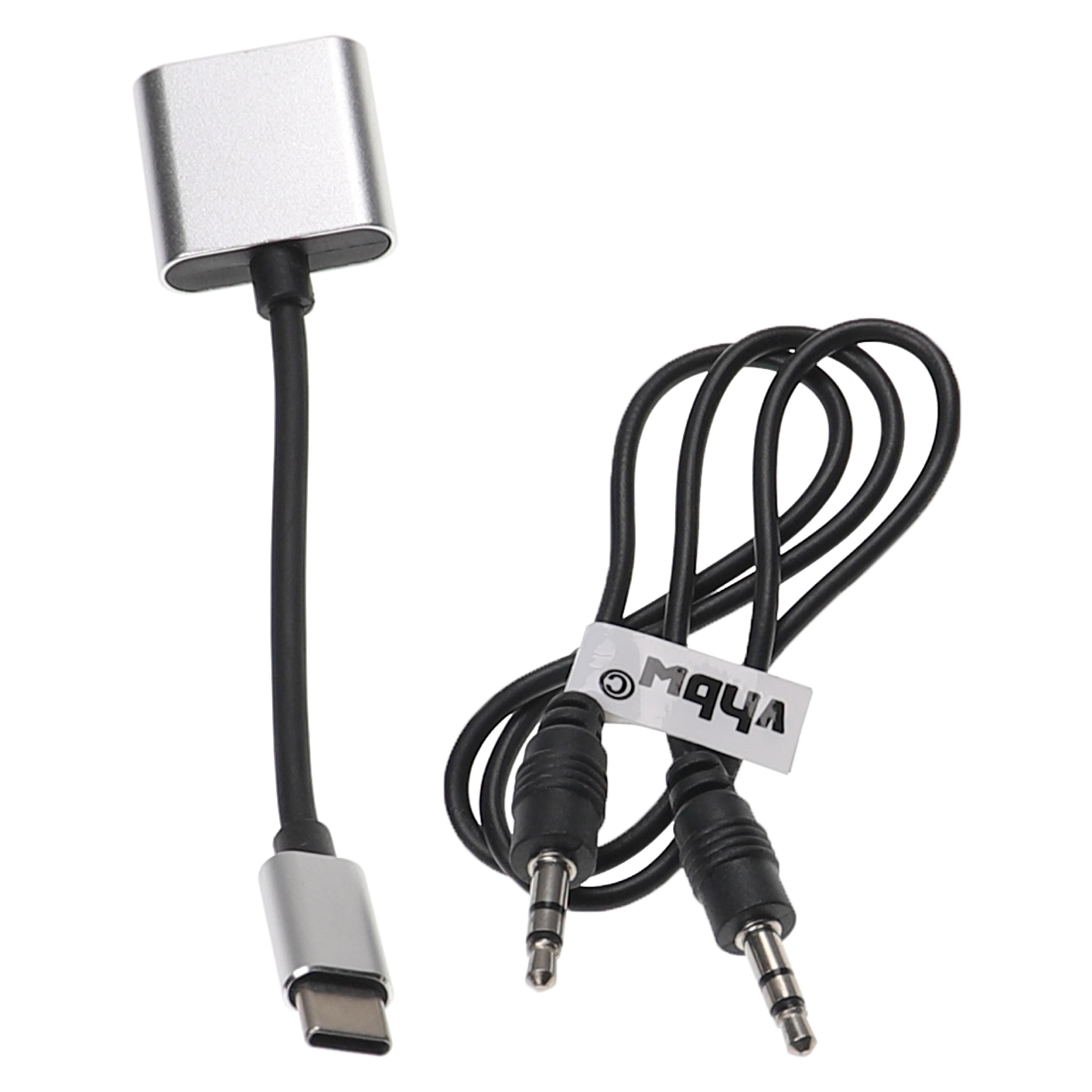 2-in-1 Adapter USB C to AUX for Huawei, Xiaomi, Motorola Smartphone etc. - Incl. Jack Cable