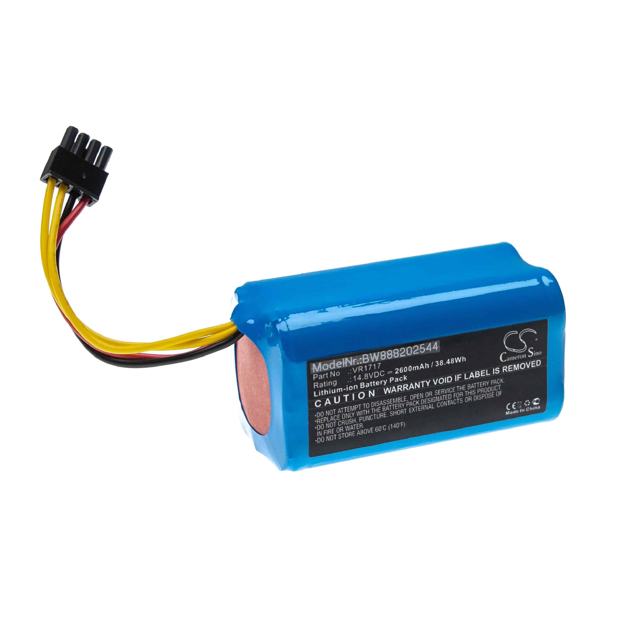 Battery Replacement for Proscenic VR1717 for - 2600mAh, 14.8V, Li-Ion