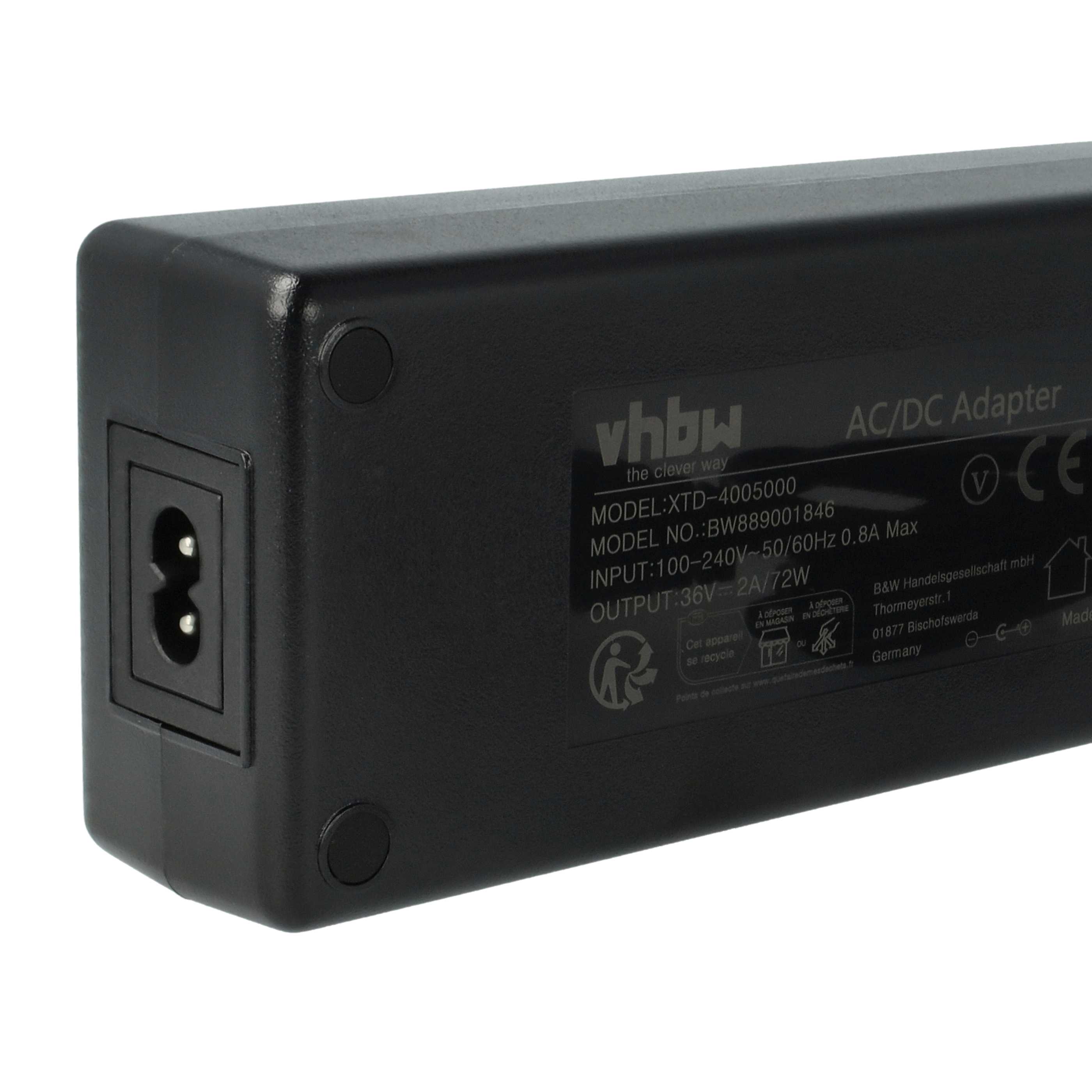 Charger replaces Bosch BCS220, 0 275 007 907 for Li-Ion E-Bike Battery - For 36 V Batteries, 2.0 A