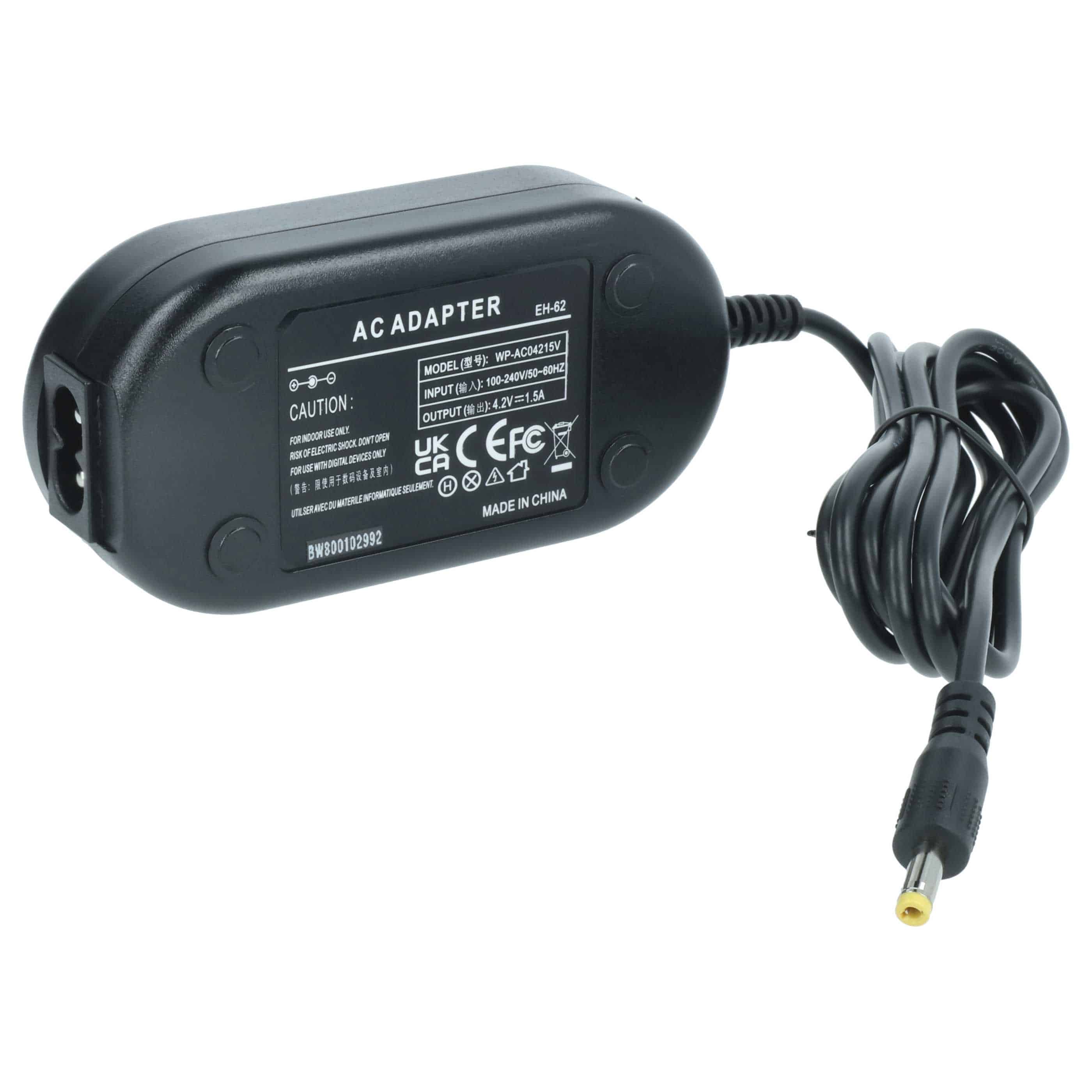 Power Supply replaces EH-62G EH62 EH-62 EH62G for Nikon Camera + DC Coupler as Nikon - 2 m, 4.2 V 1.5 A