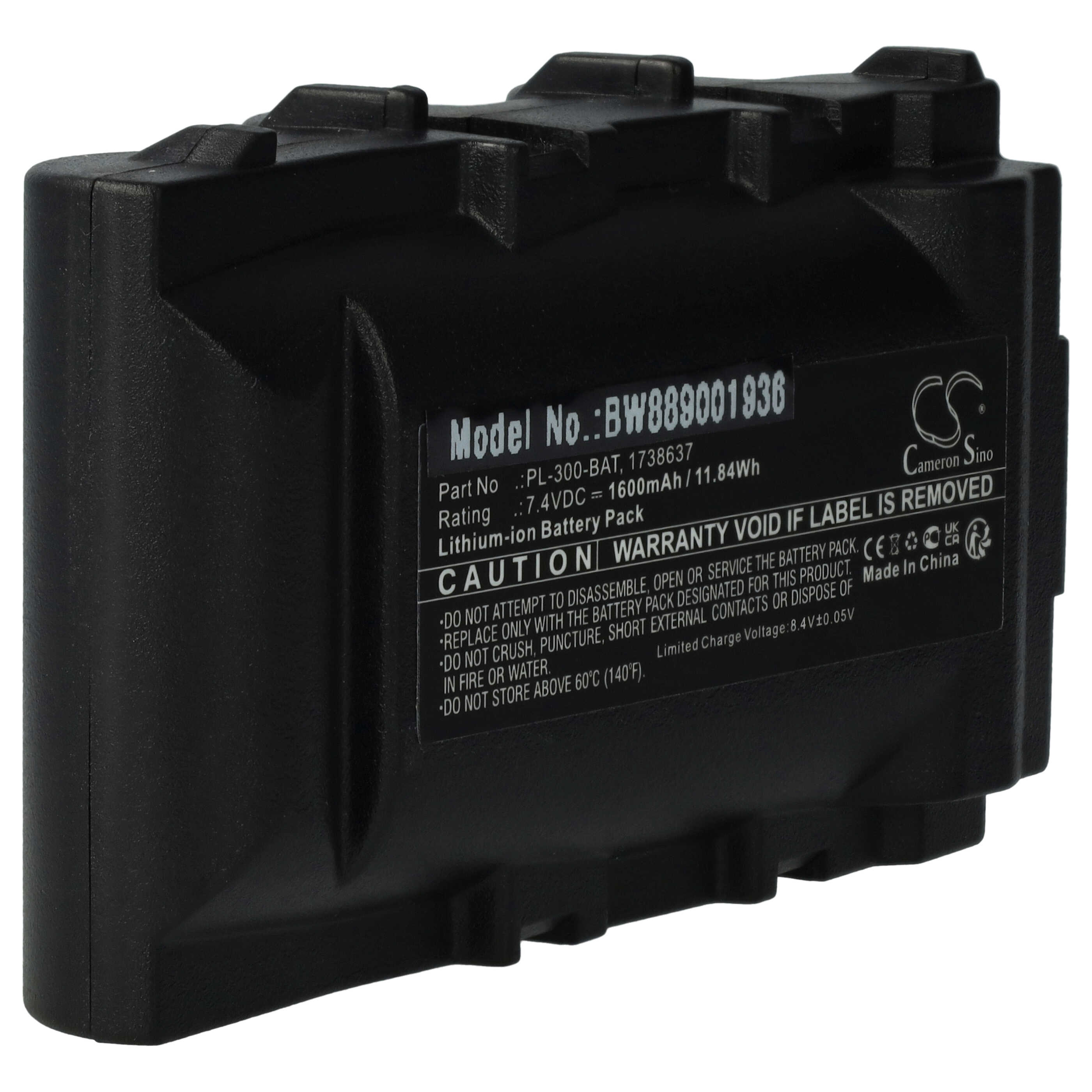 Batterie remplace 3M PL-300-BAT pour imprimante - 1600mAh 7,4V Li-ion