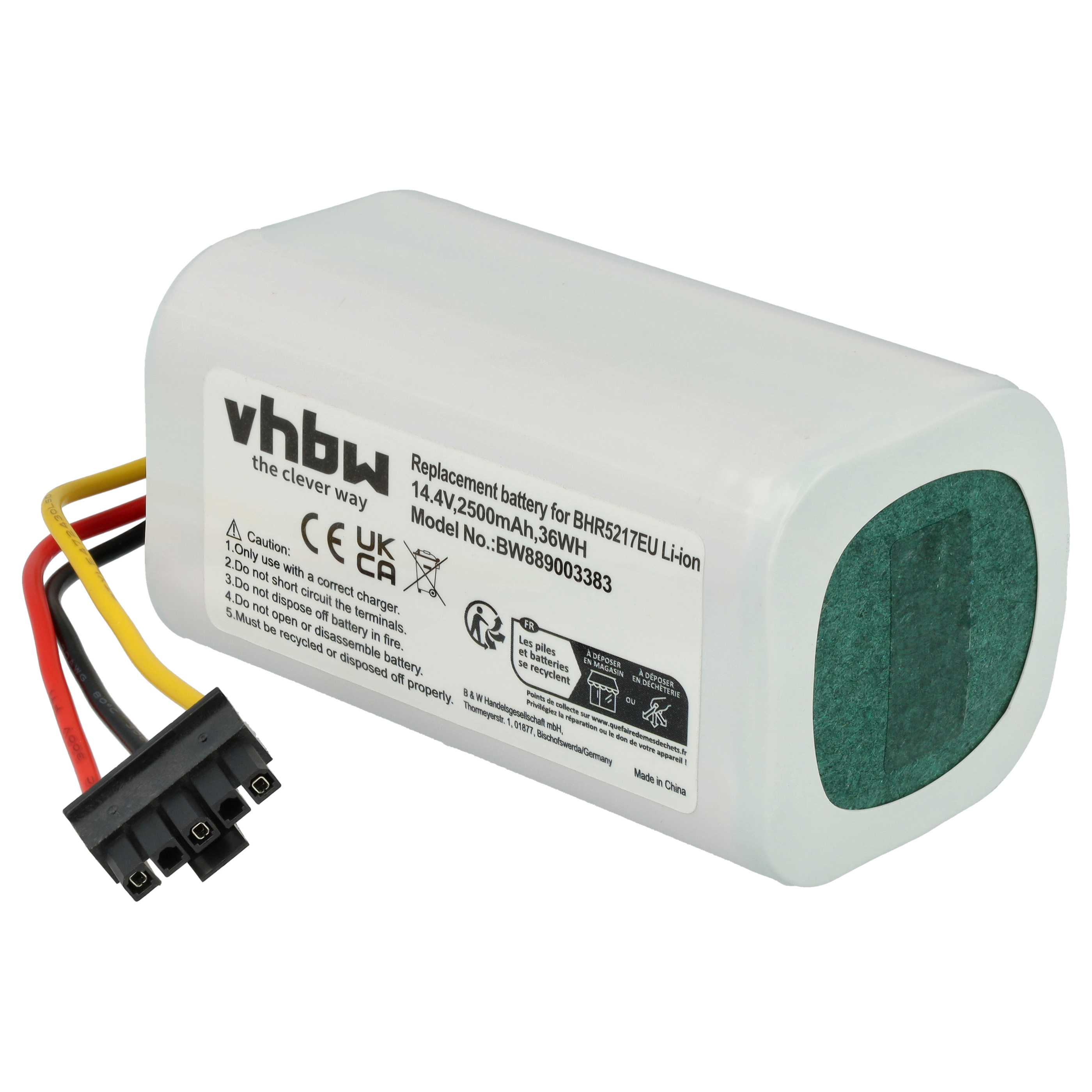 Batteria sostituisce Xiaomi 260V-4S1P, N011-4S1P per robot aspiratore - 2500mAh 14,4V Li-Ion