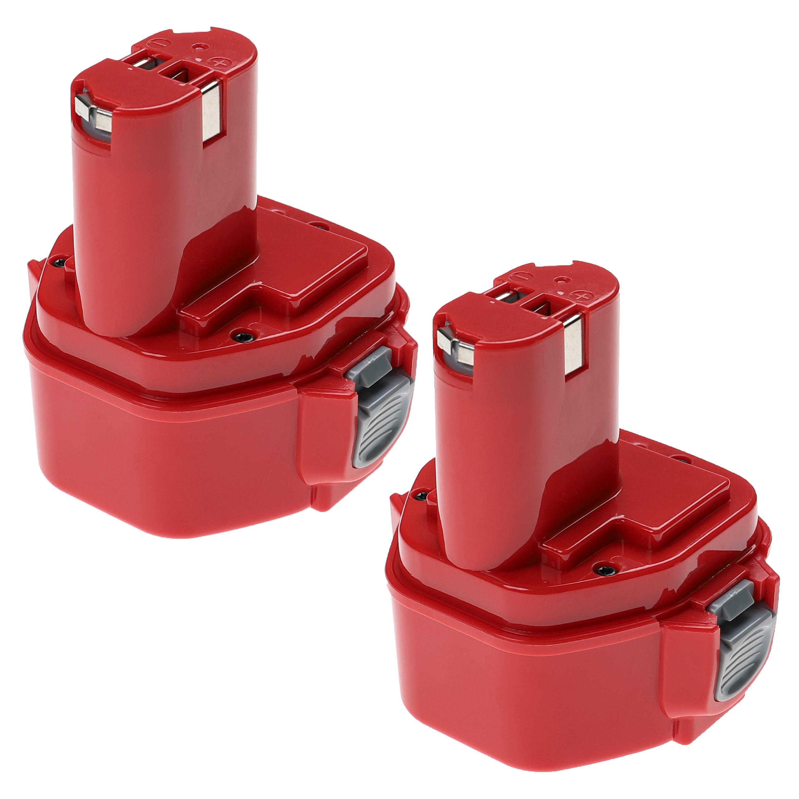 Batteries (2x pièces) remplace Klauke RA5, RA4, RA3 pour outil électrique - 3300 mAh, 12 V, NiMH