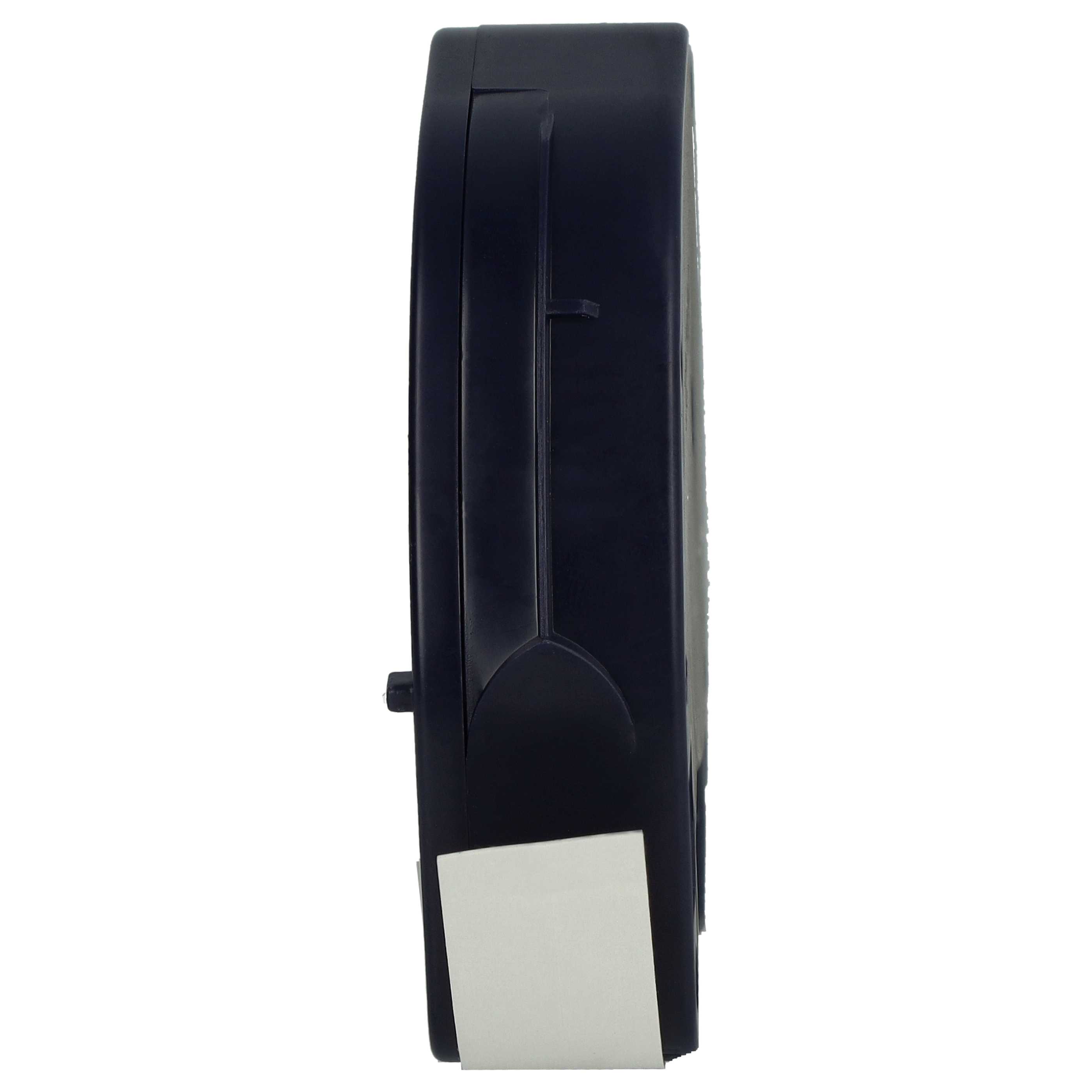 5x Label TapePlastic replaces Dymo S0721660, 91221 - 12 mm Black to White