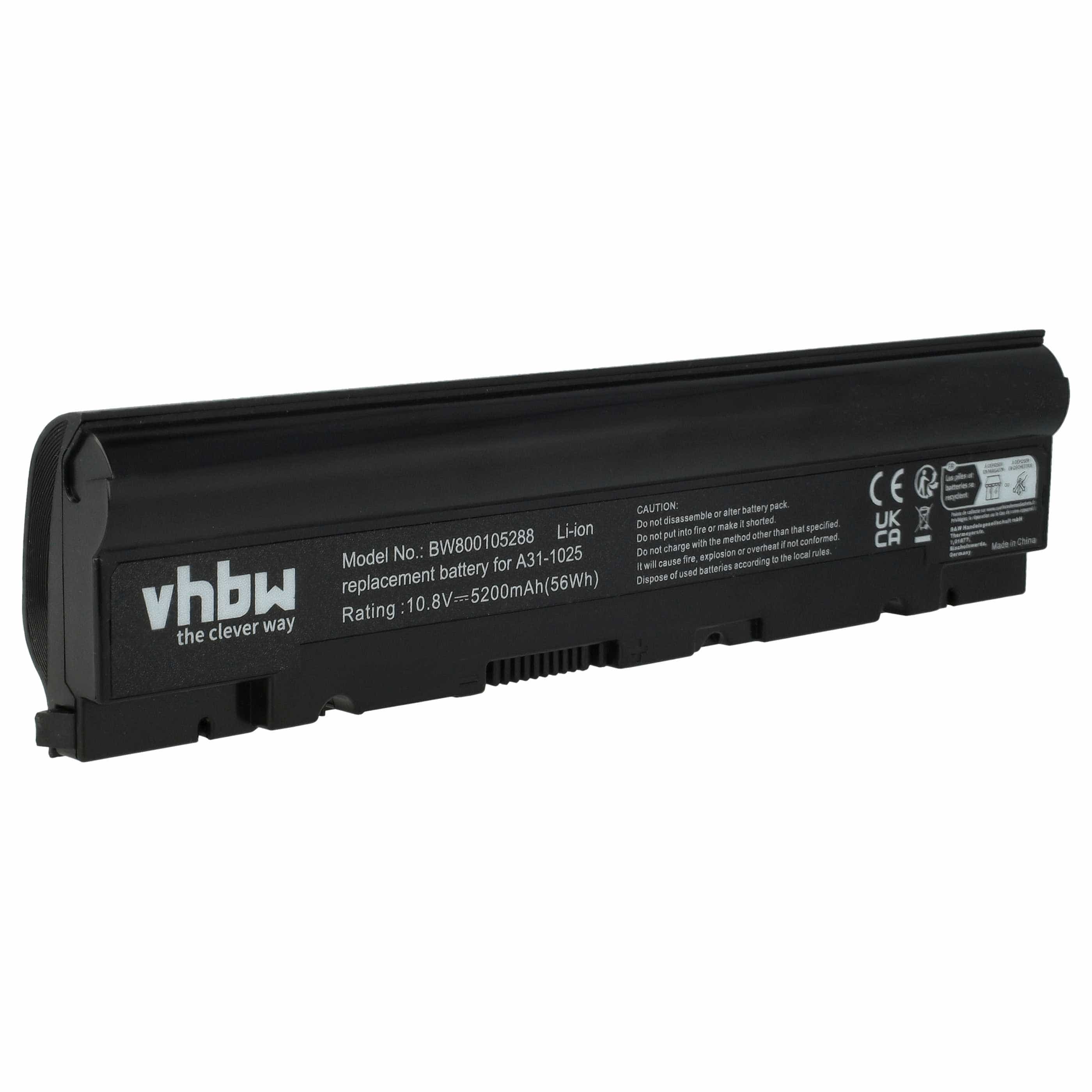 Akumulator do laptopa zamiennik Asus A31-1025, A32-1025 - 5200 mAh 10,8 V Li-Ion, czarny