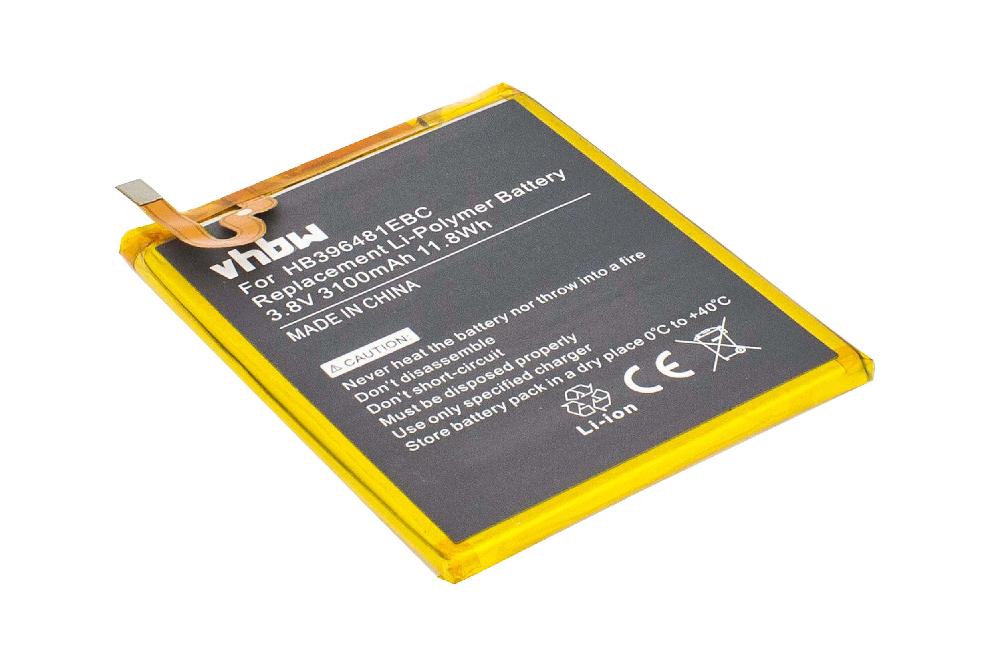 Batteria sostituisce Huawei HB396481EBC per cellulare Huawei - 3100mAh 3,8V Li-Poly