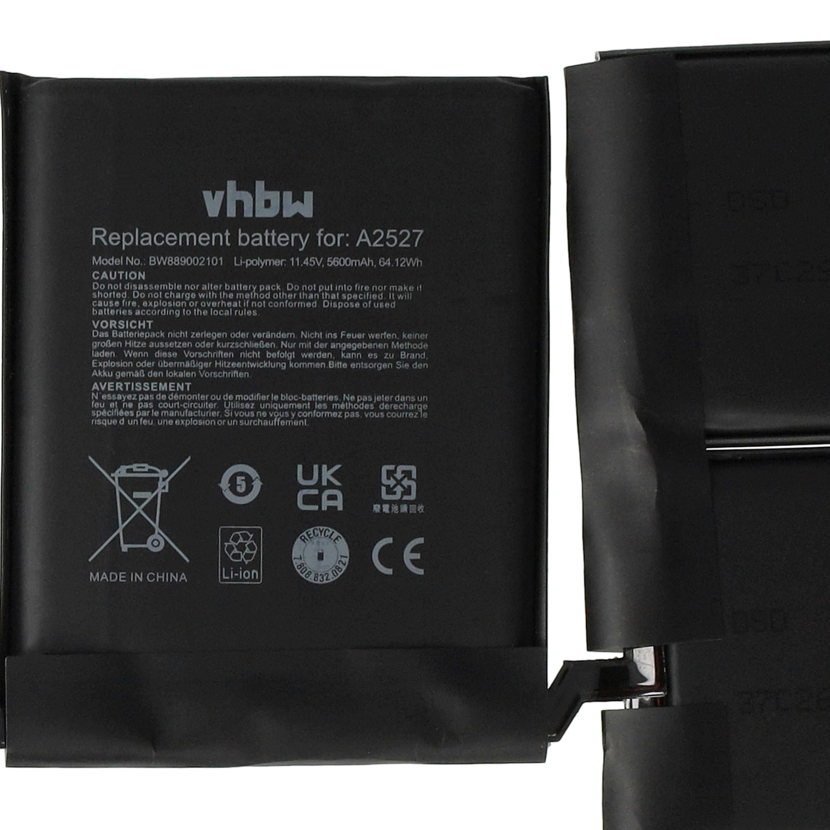 Notebook-Akku als Ersatz für Apple A2485 für Apple - 5600mAh 11,45V Li-Polymer