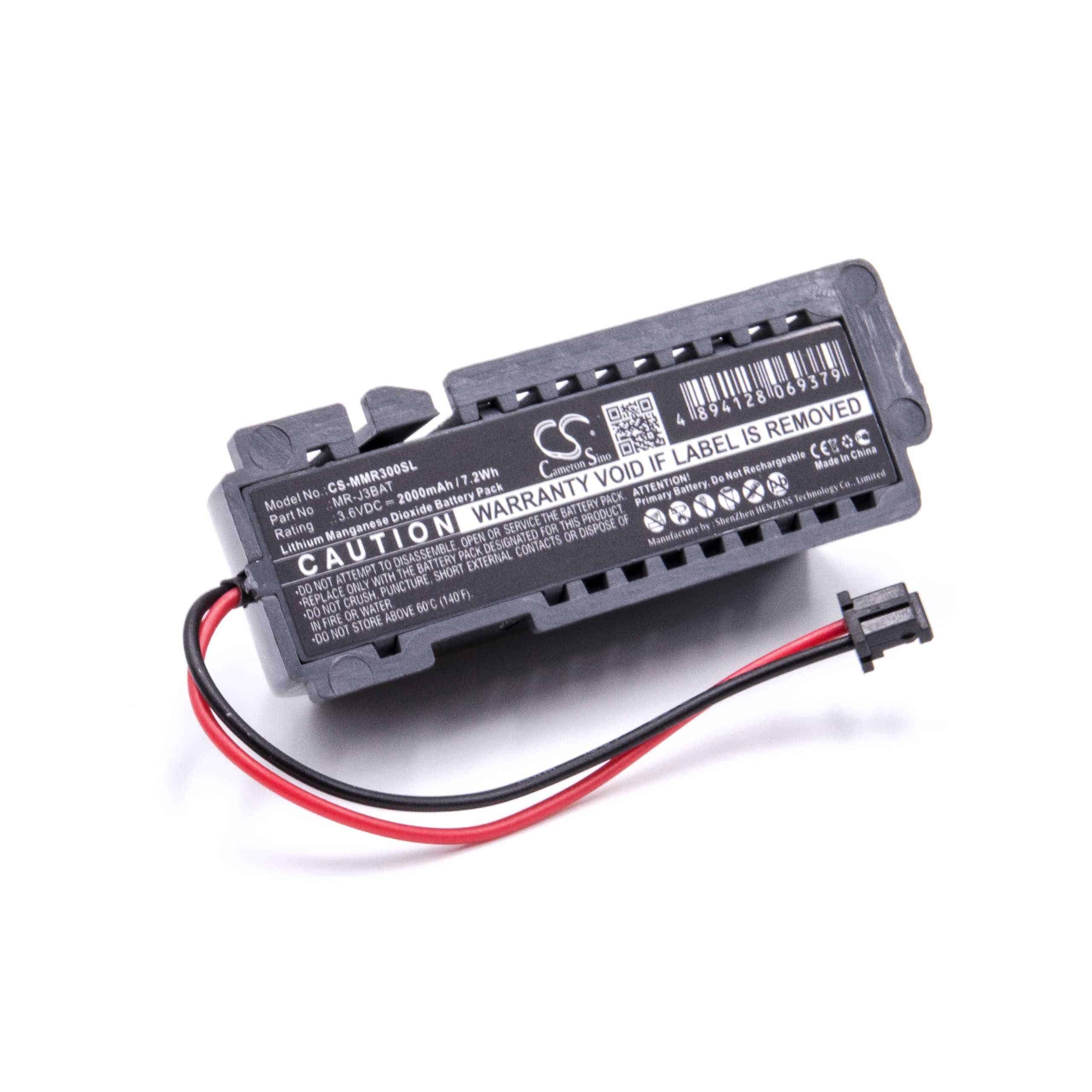 Servo Amplifier Battery Replacement for Mitsubishi MR-J3BAT - 2000mAh, 3.6V