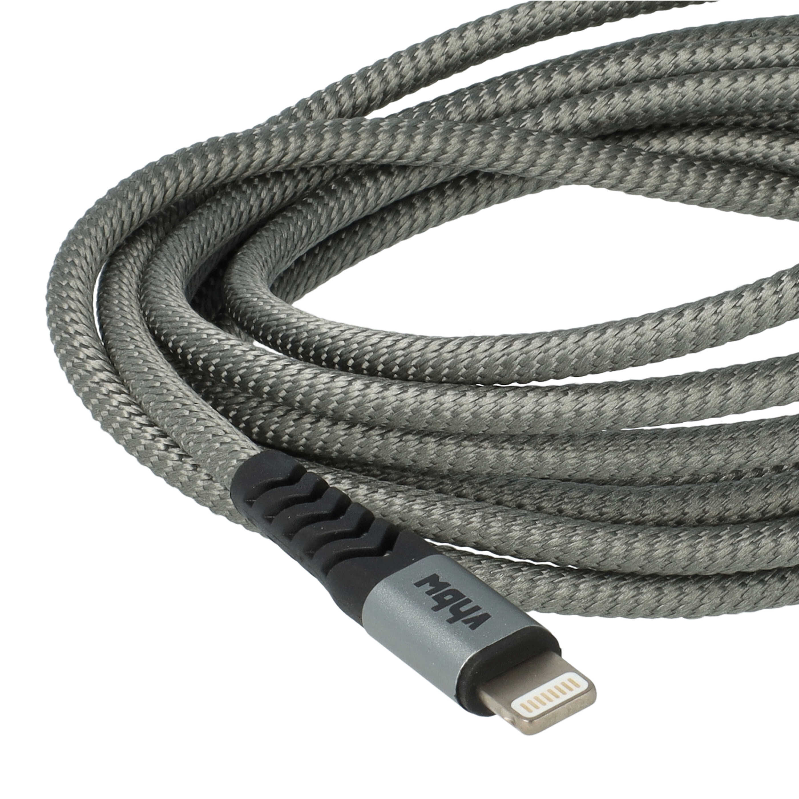 Cable lightning a USB A para dispositivos Apple iOS Apple AirPods - negro / gris, 180 cm