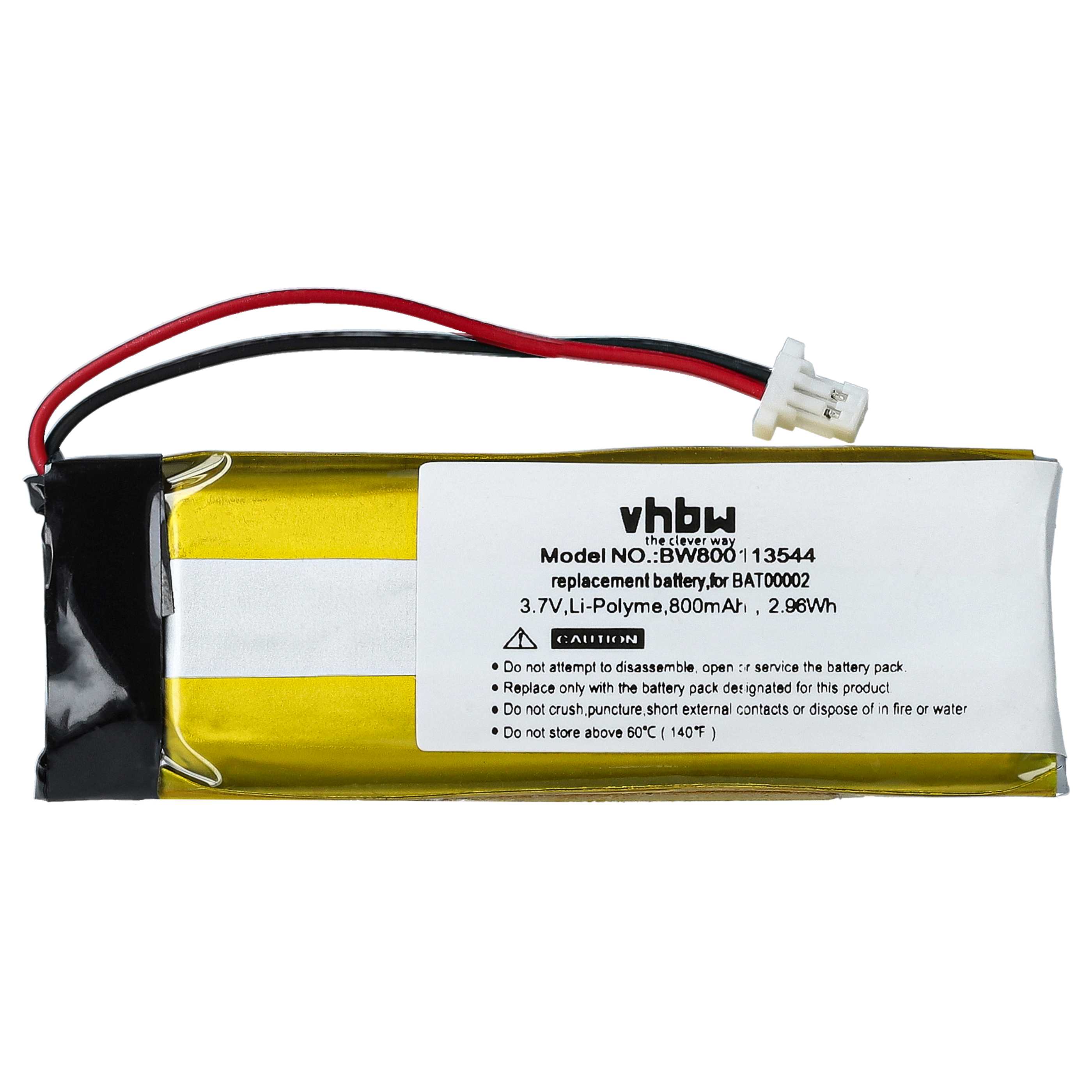 Akumulator do słuchawek bezprzewodowych zamiennik Cardo BAT00004 - 800 mAh 3,7 V LiPo