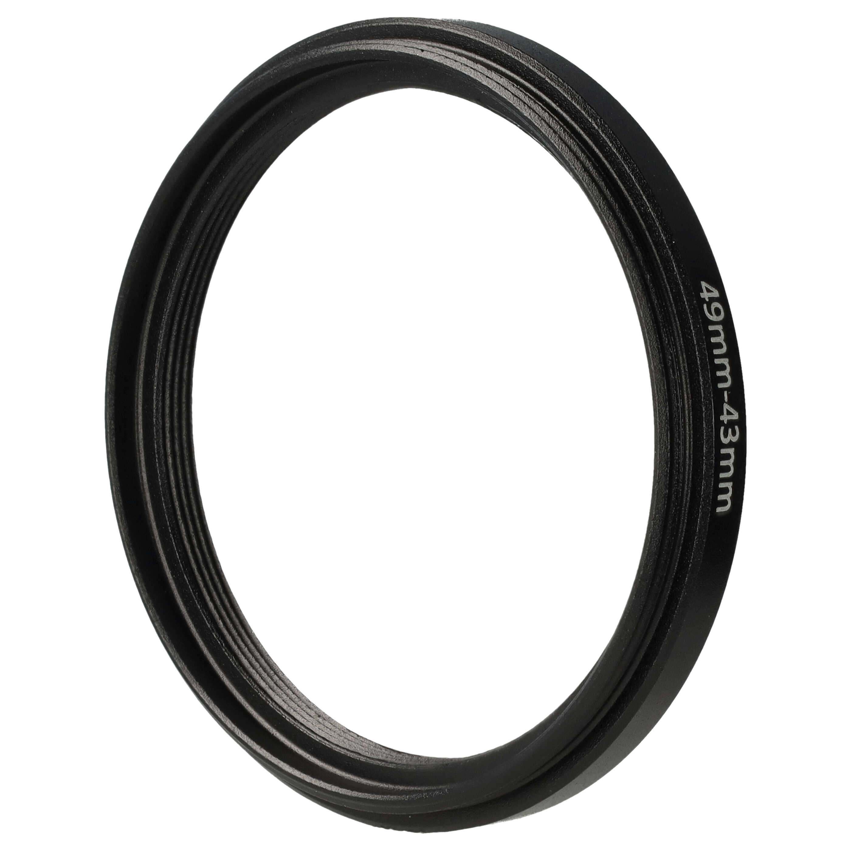 Step-Down Ring Adapter from 49 mm to 43 mm for various Camera Lenses