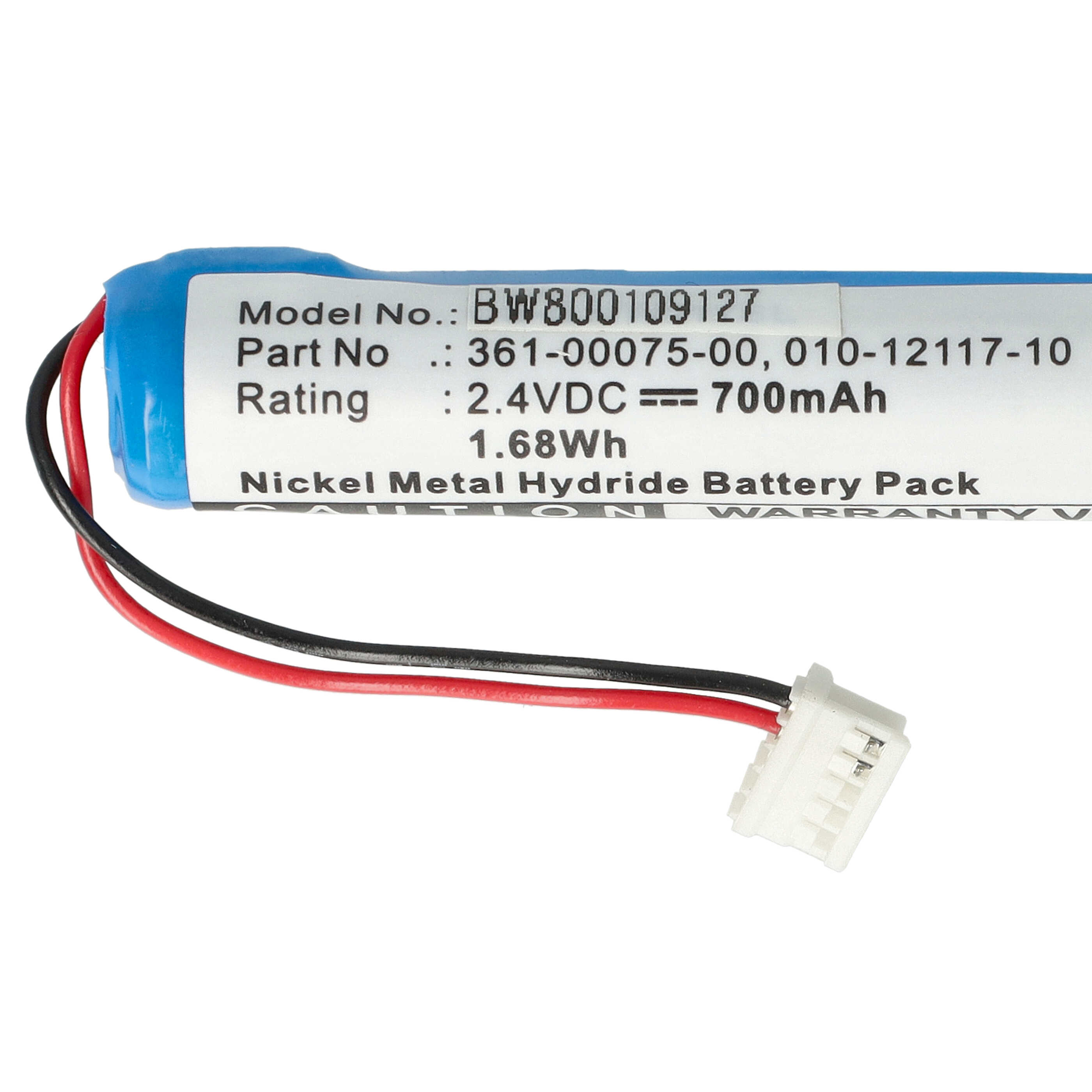 Batterie remplace 010-12117-10, 361-00075-00 pour navigation GPS - 700mAh 2,4V NiMH