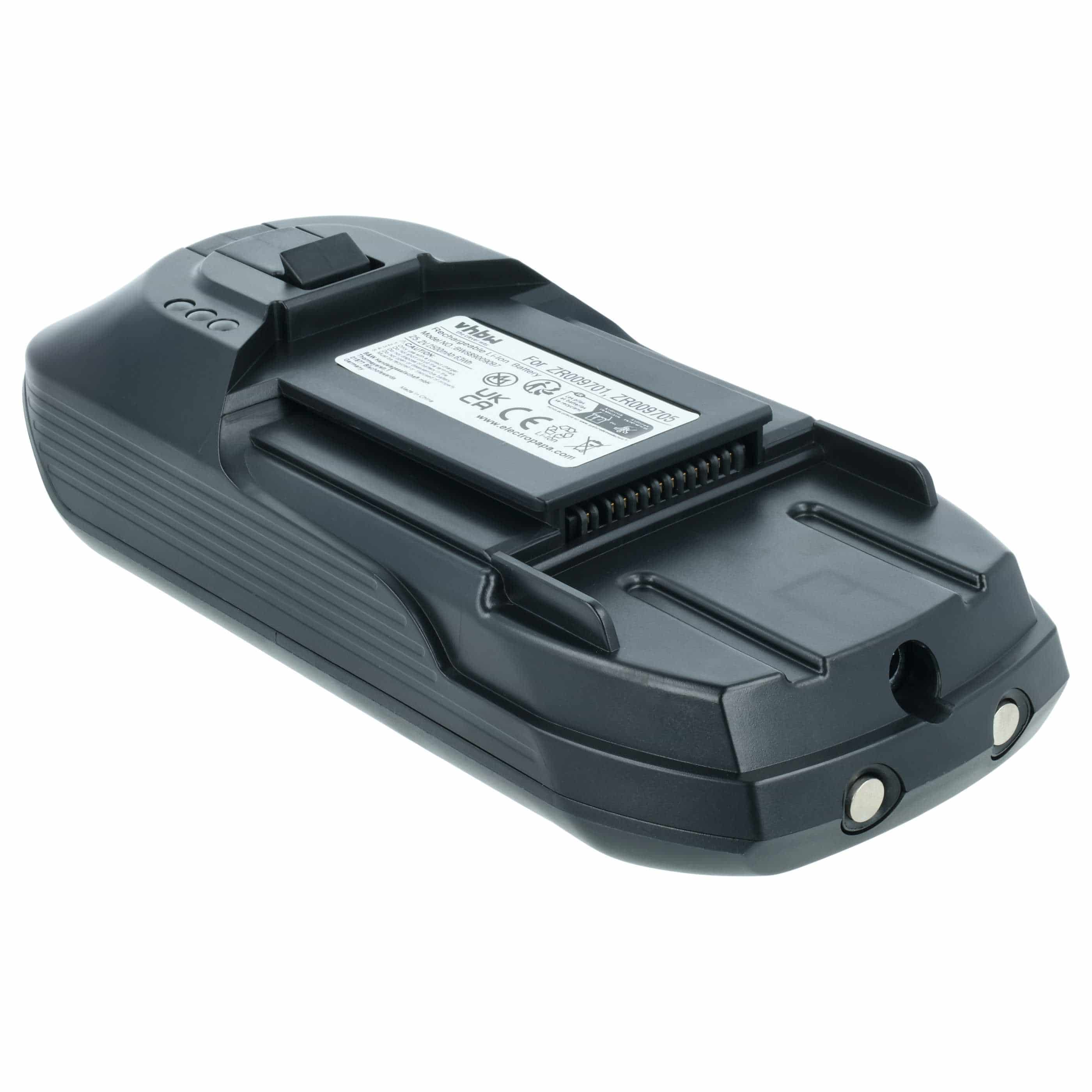 Battery replaces Rowenta ZR009705, ZR009701 for Rowenta 2500mAh, 25.2V, Li-Ion