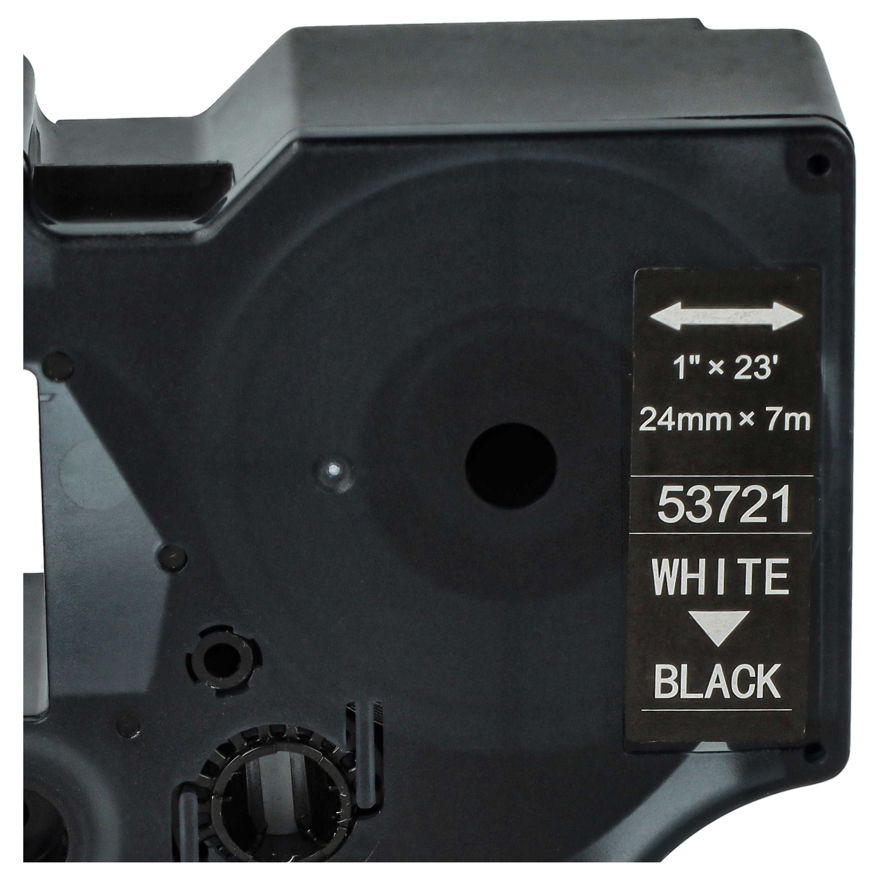 Label Tape replaces Dymo D1, 53721 - 24 mm White to Black