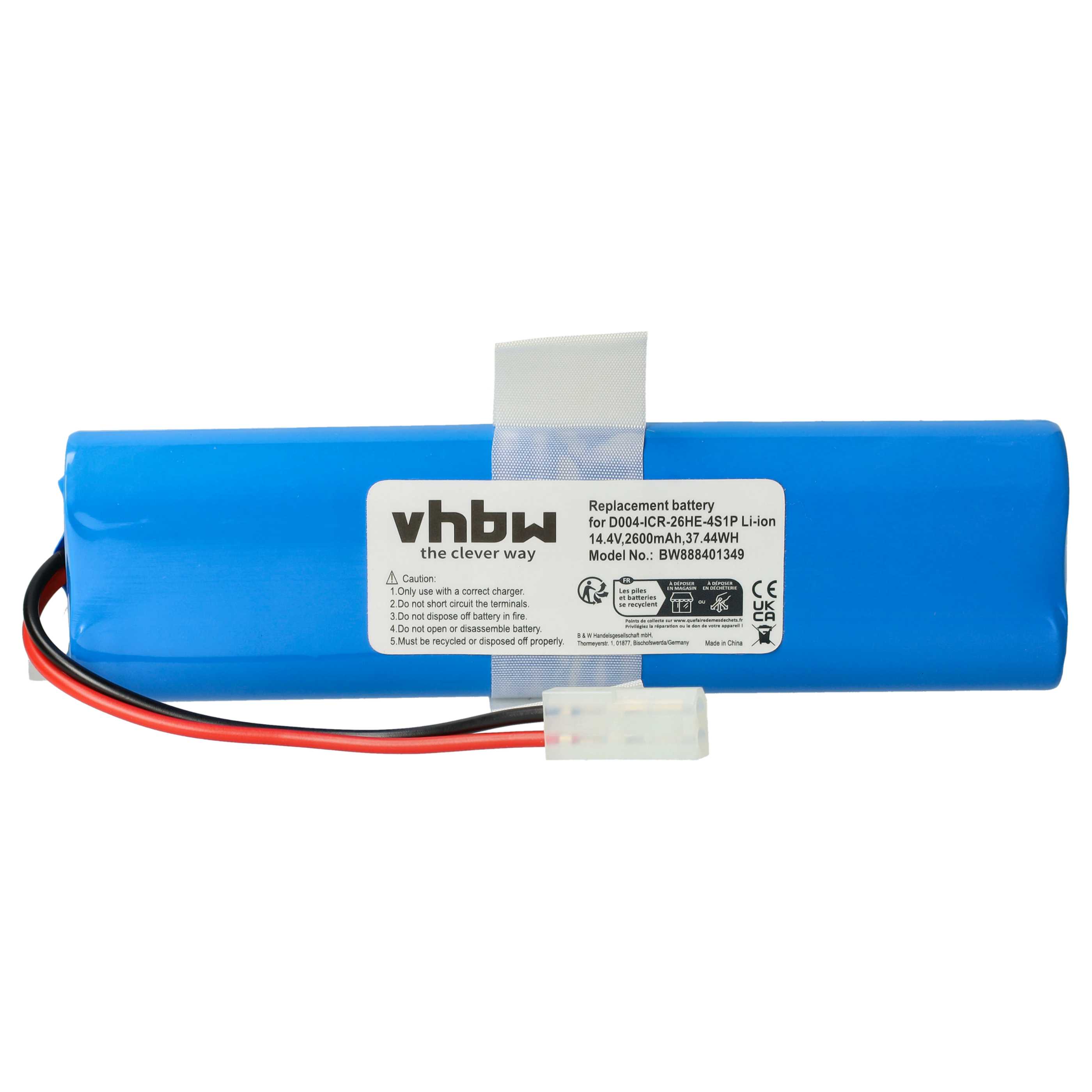 Batteria sostituisce Hoover 440011973 per aspirapolvere Moneual - 2600mAh 14,4V Li-Ion