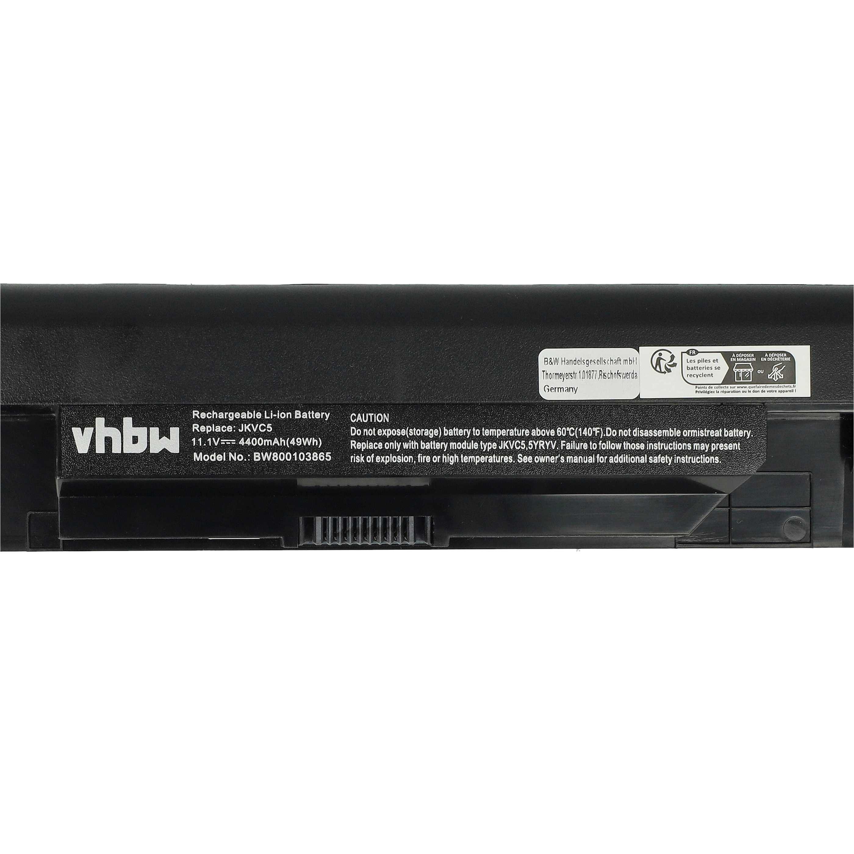 Akumulator do laptopa zamiennik Dell 0FH4HR, 05Y4YV, 0X0WDN, 0NKDWN, 312-1021 - 4400 mAh 11,1 V Li-Ion, czarny