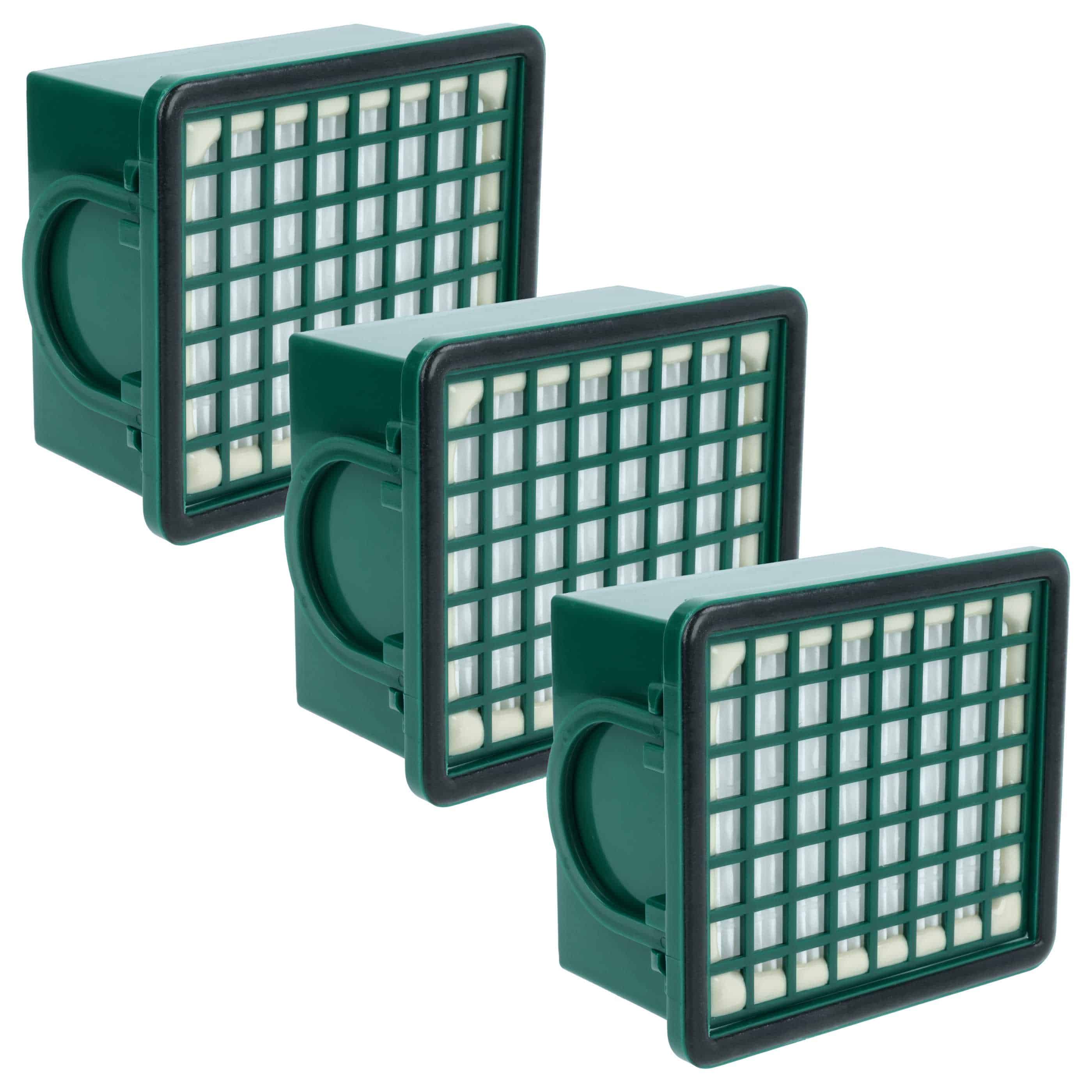 3x Filter suitable for Vorwerk Kobold VK130, VK131, VK131 SC, 130 Vacuum Cleaner