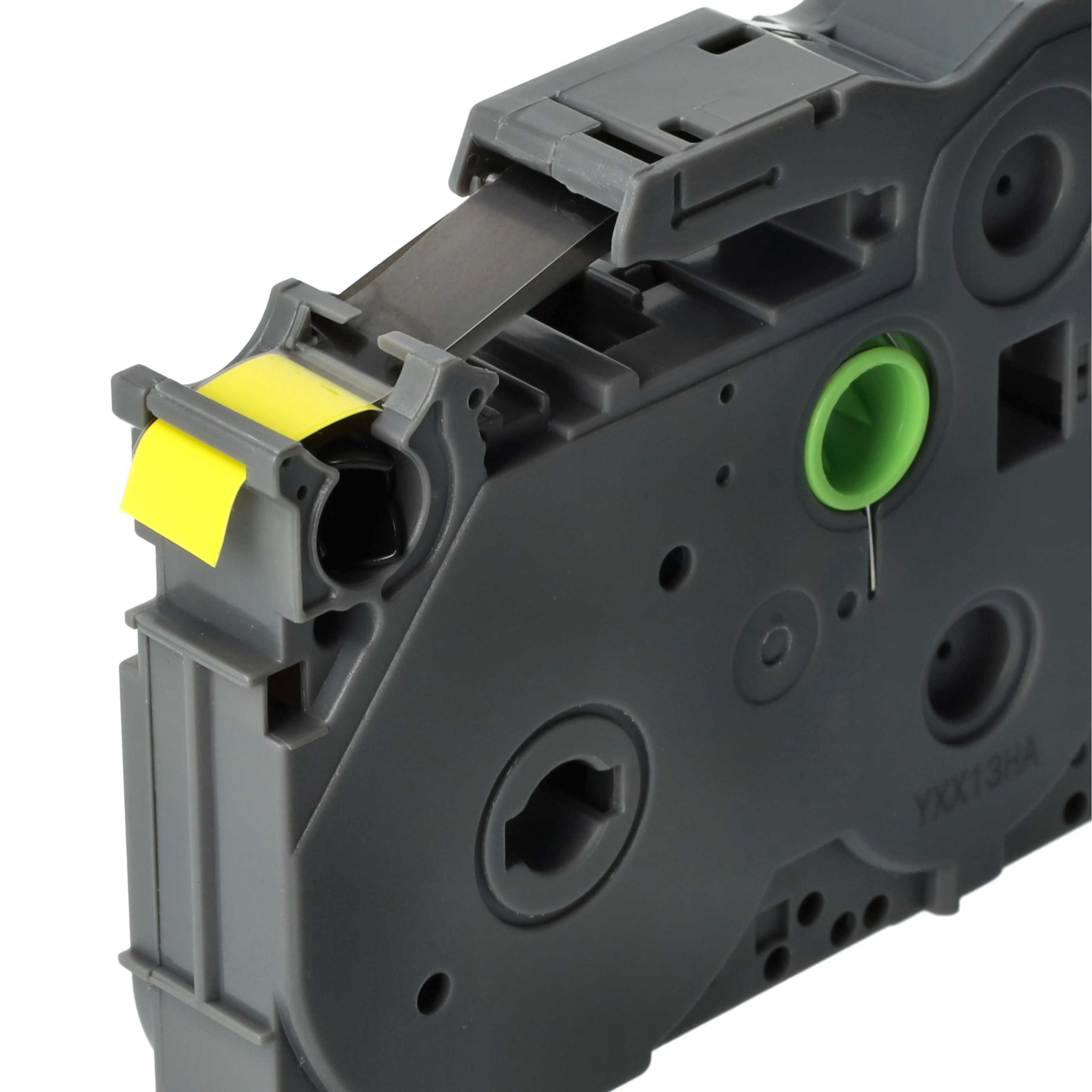 5x Label Tape replaces Brother TZE-S621 - 9 mm Black to Yellow, Extra Stark