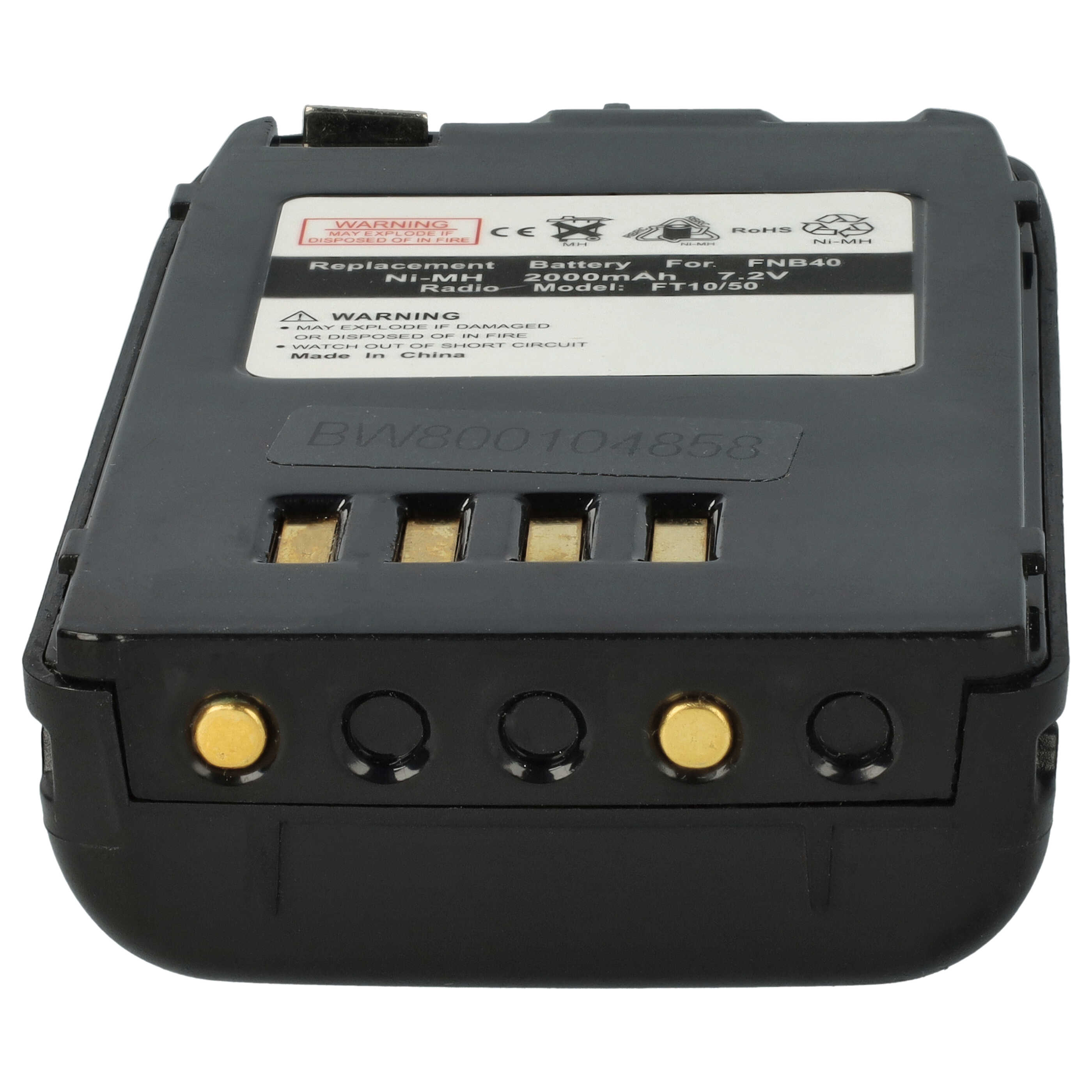 Batterie remplace FNB-V47 pour radio talkie-walkie - 2000mAh 7,2V NiMH