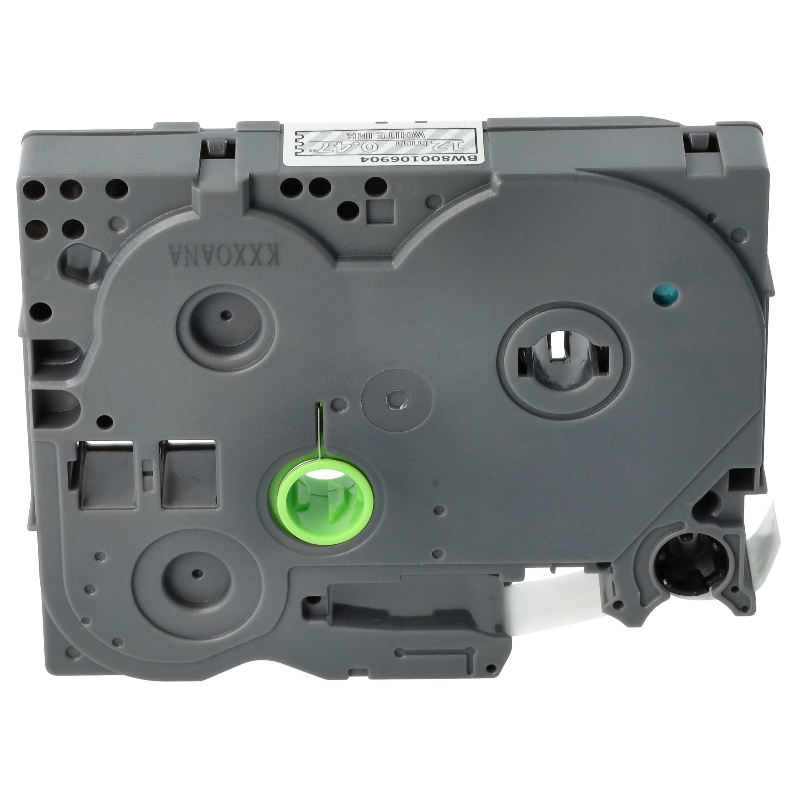 5x Label Tape replaces Brother TZ-135, TZE-135 - 12 mm White to Transparent