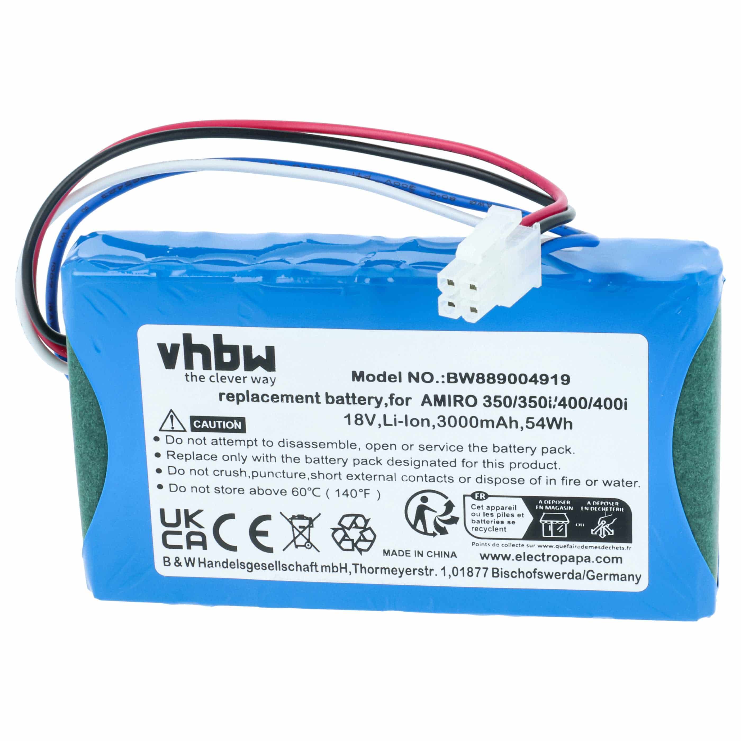 Akku 18V als Ersatz für Yard Force 1920726 - 3000mAh Li-Ion