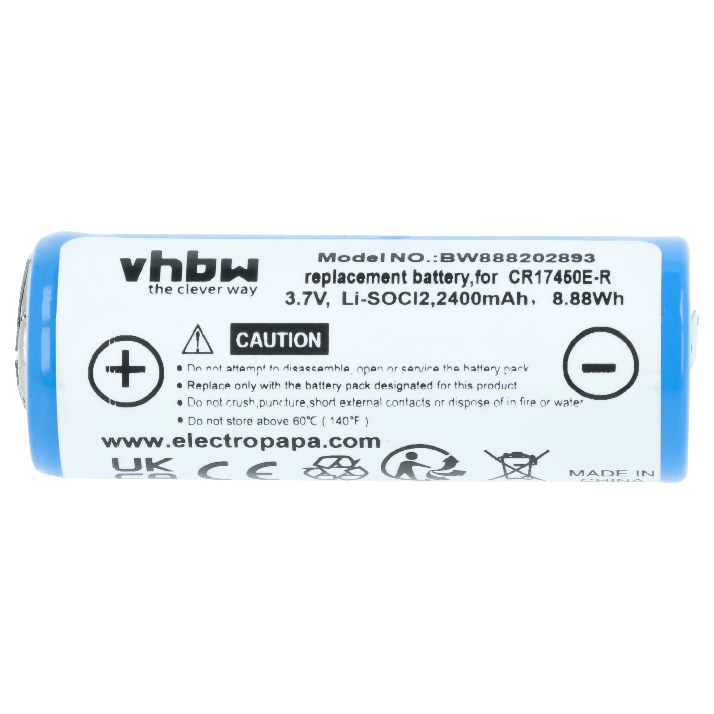2x Bateria zamiennik CR17450E-R - 2400 mAh 3 V