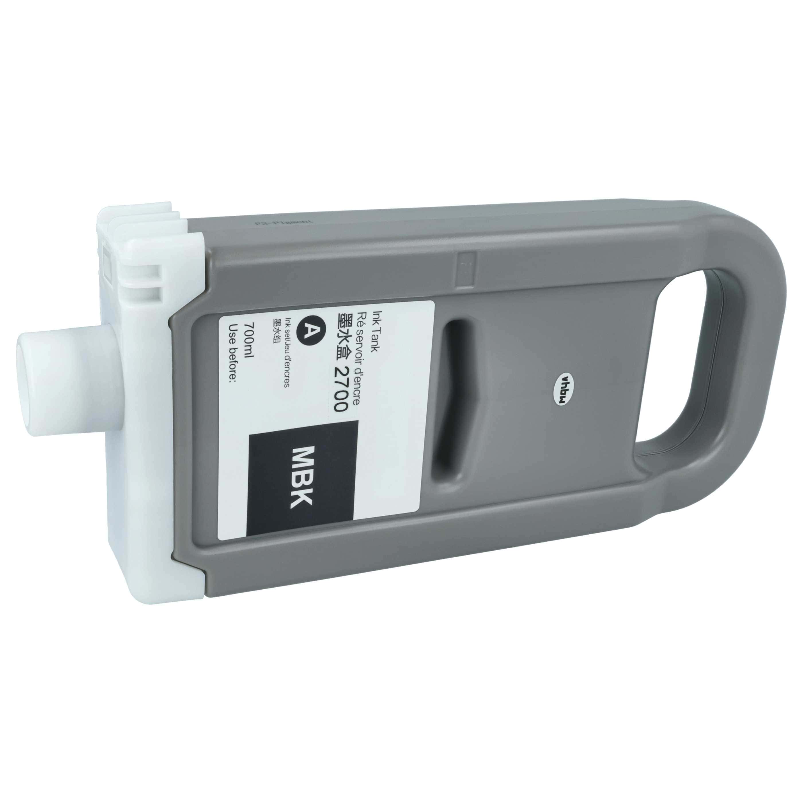 Ink Cartridge as Exchange for Canon PFI-3700 MBK for Canon Printer - Matt-Black 700 ml