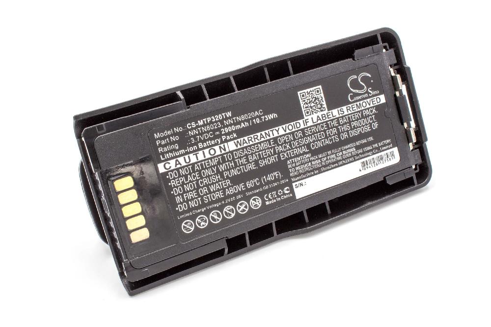 Batterie remplace Motorola NNTN8020AC, NNTN8020A, NNTN8020 pour radio talkie-walkie - 2900mAh 3,7V Li-ion