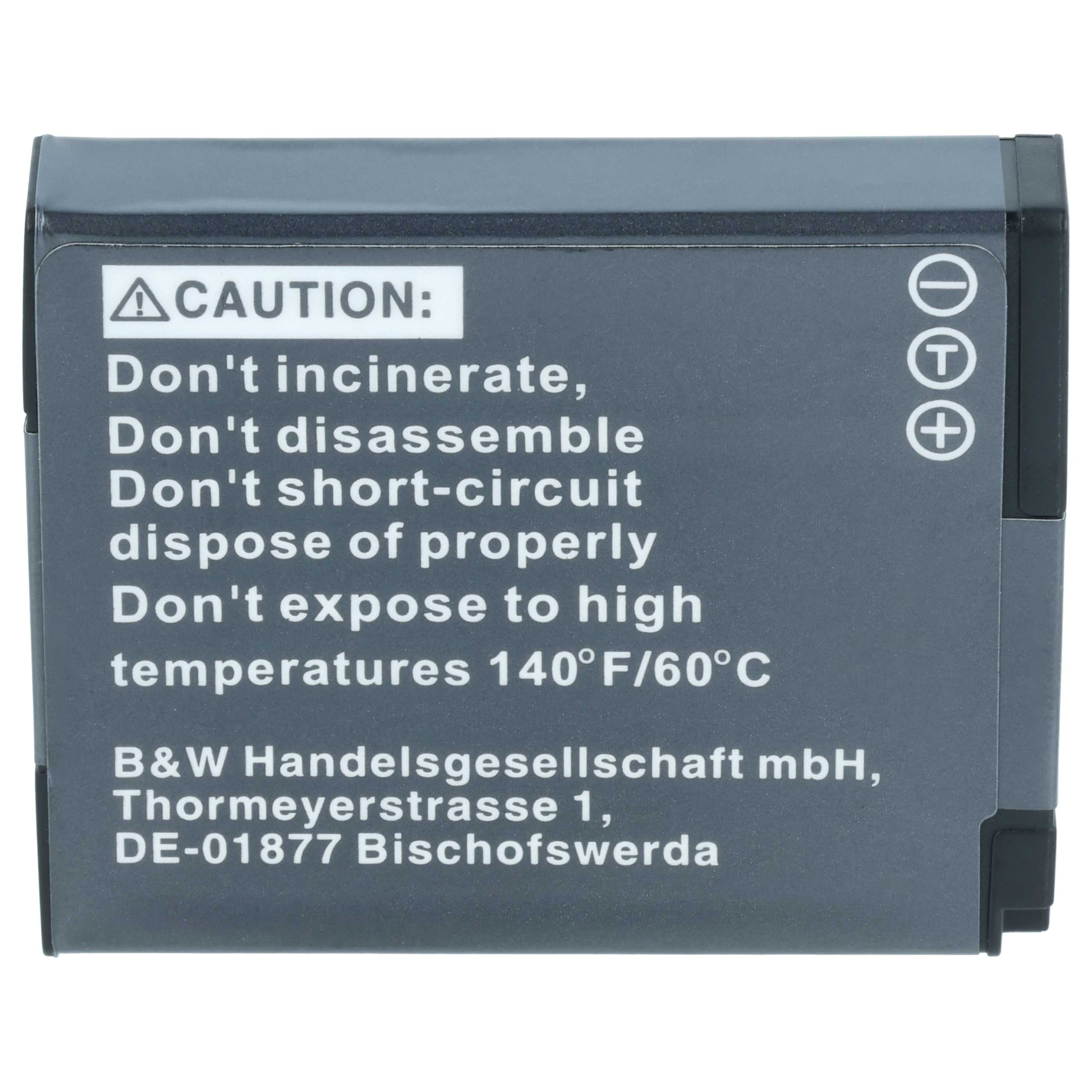 Battery replaces Panasonic DMW-BCM13E, DMW-BCM13PP, DMW-BCM13 - 900mAh, 3.6V, Li-Ion