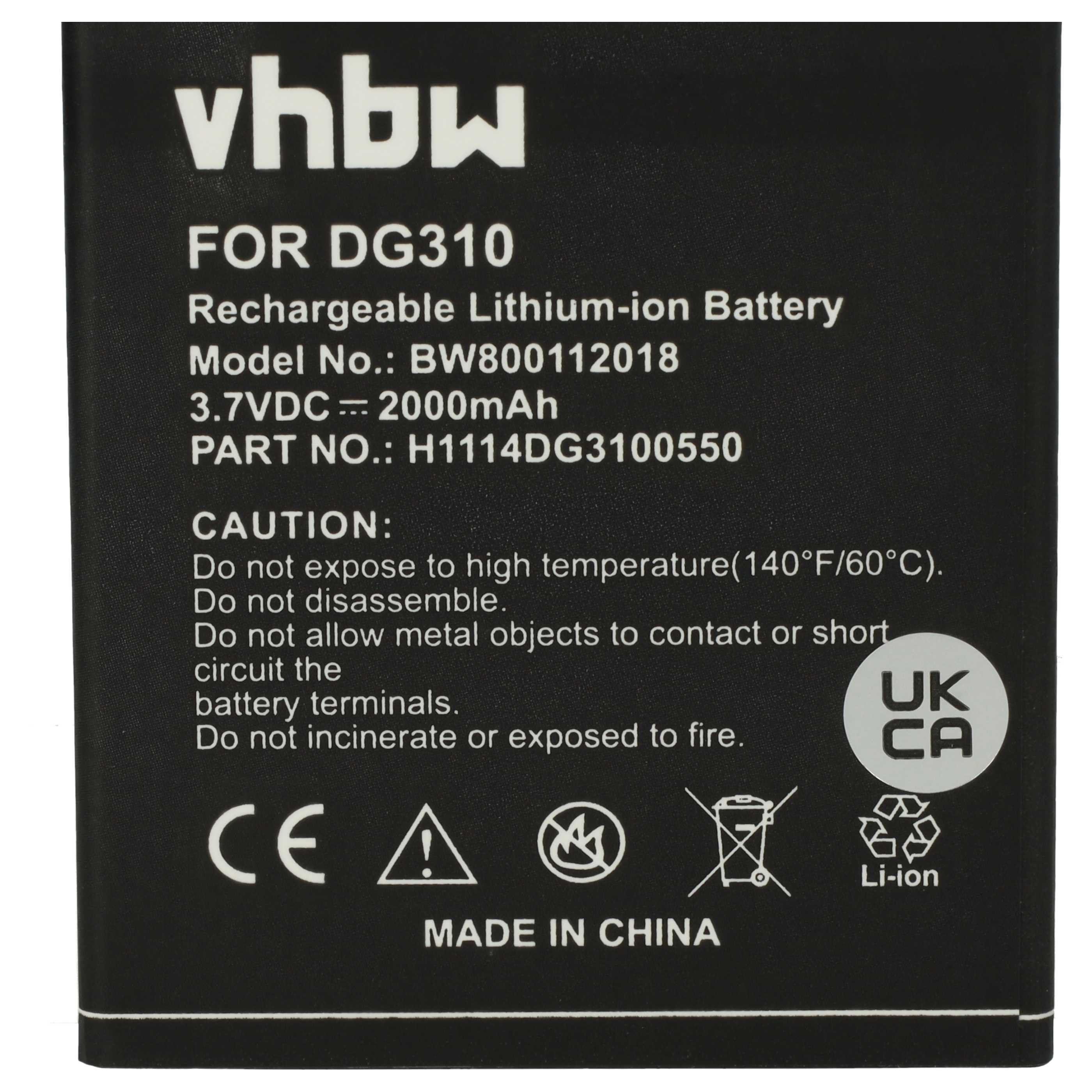 Akumulator do telefonu smartfona zamiennik H1114DG3100550 - 2000 mAh 3,7 V Li-Ion