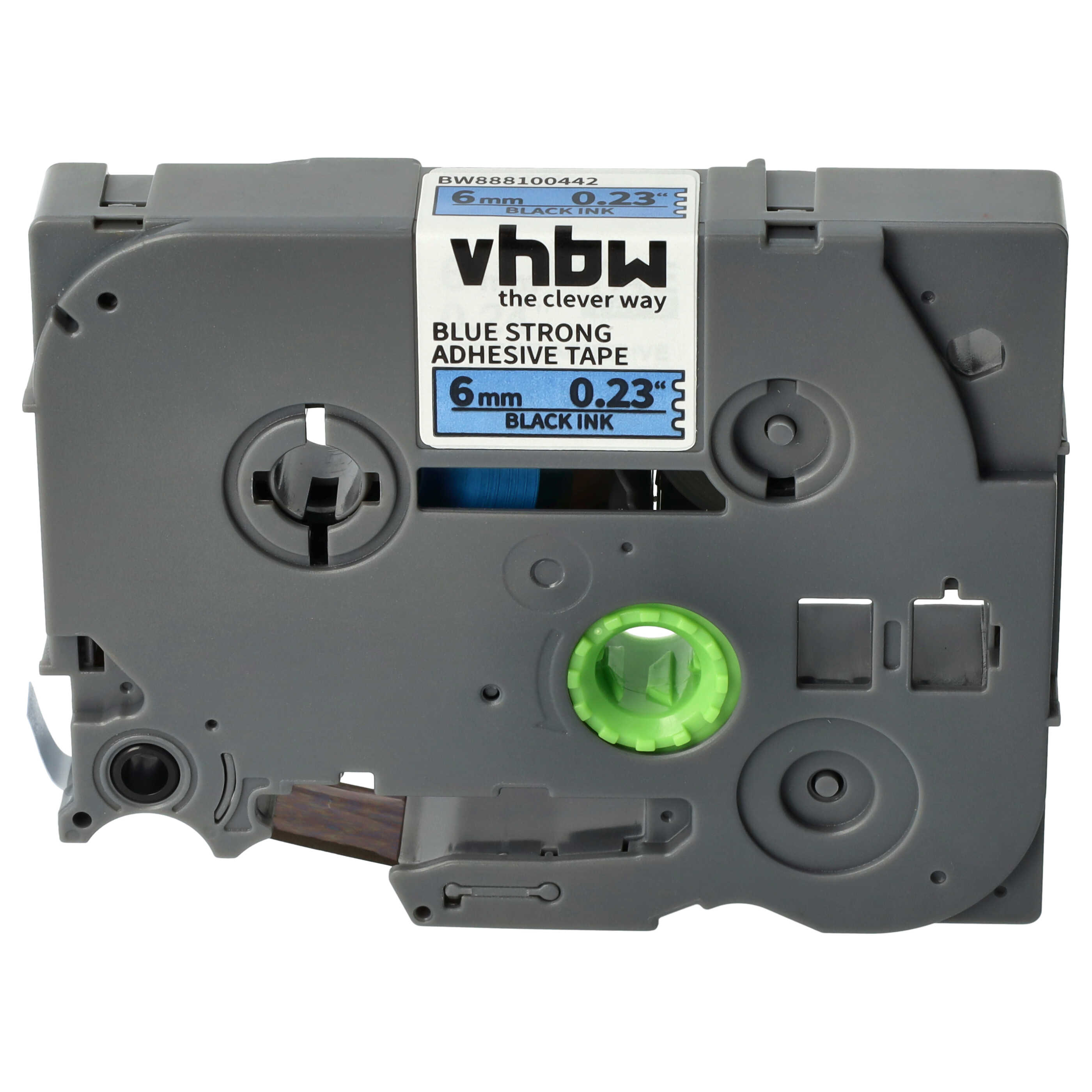 Label Tape as Replacement for Brother TZE-S511 - 6 mm Black to Blue, Extra Stark