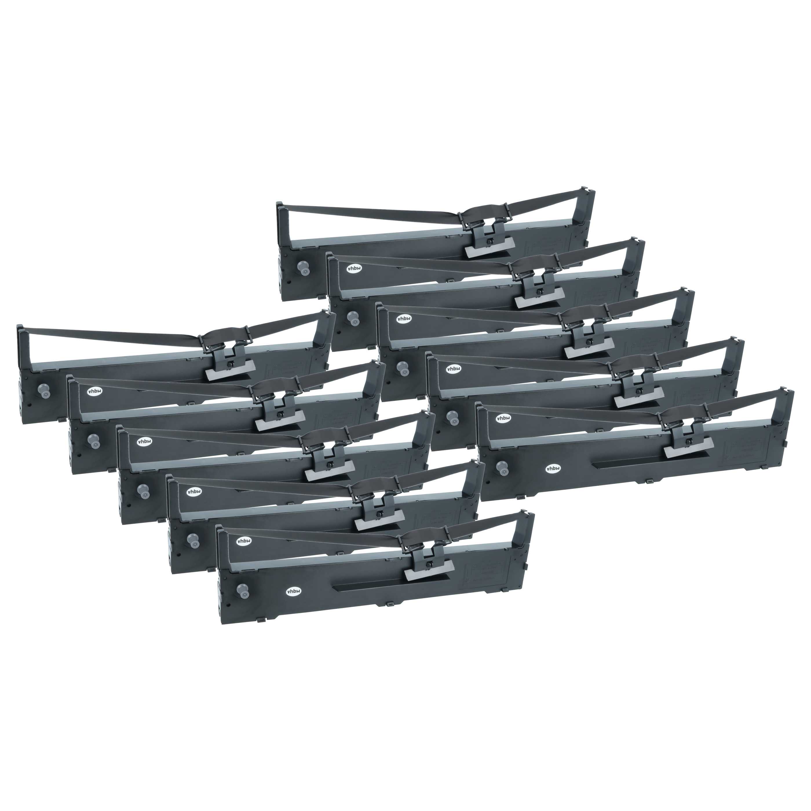 10x Farbband als Ersatz für Epson C13S015337 für Nadel-/Bondrucker - Schwarz