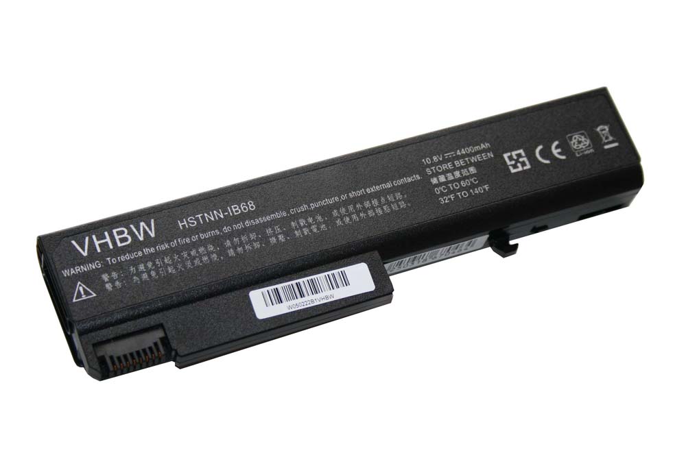 Notebook Battery Replacement for HP 484786-001, 491173-543, HSTNN-144C-A - 4400mAh 10.8V Li-Ion, black