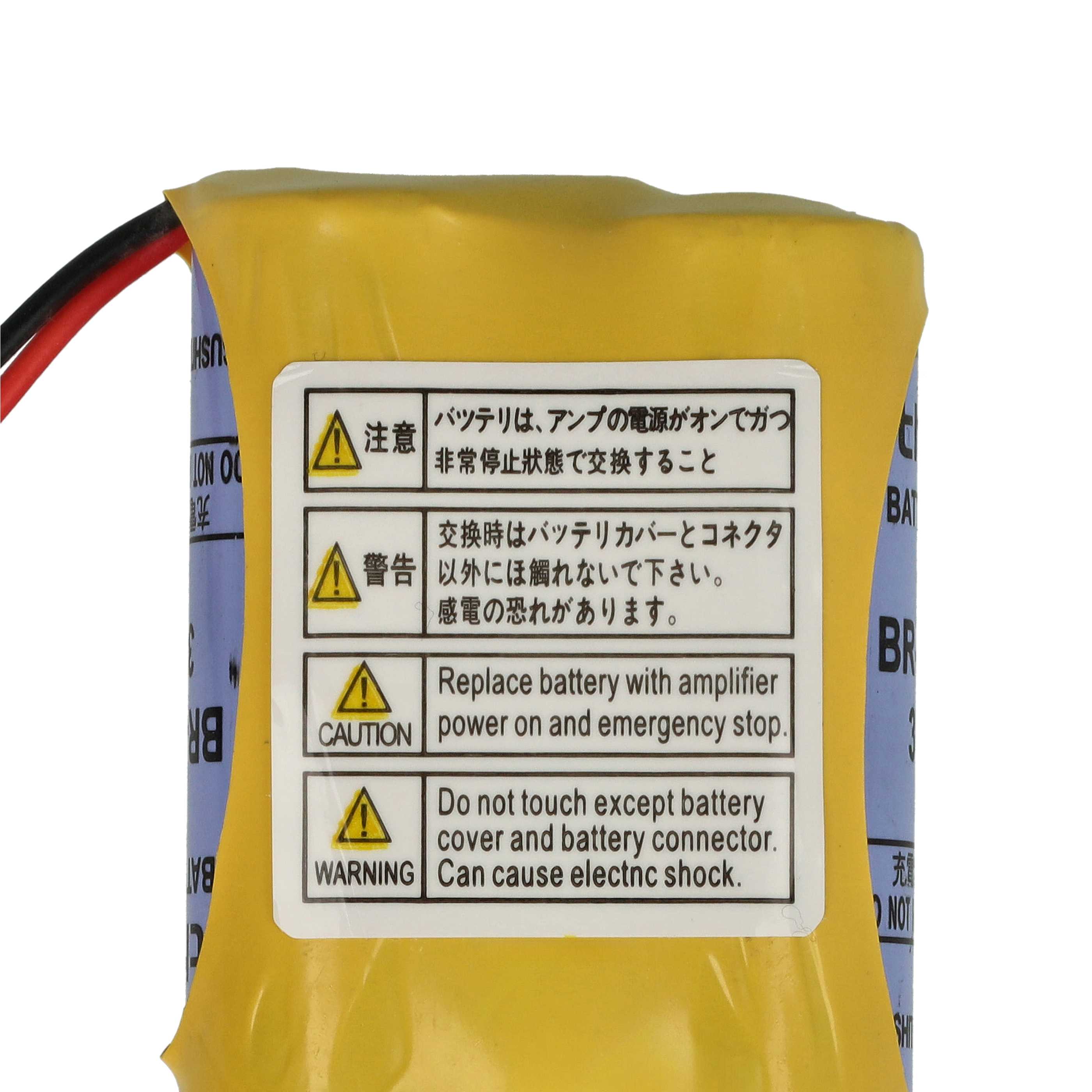 5x Akumulator do PLC programowalnego sterownika zamiennik GE Fanuc BR-ACF2P, BR-AGCF2P - 2200 mAh 6 V Li-MnO2