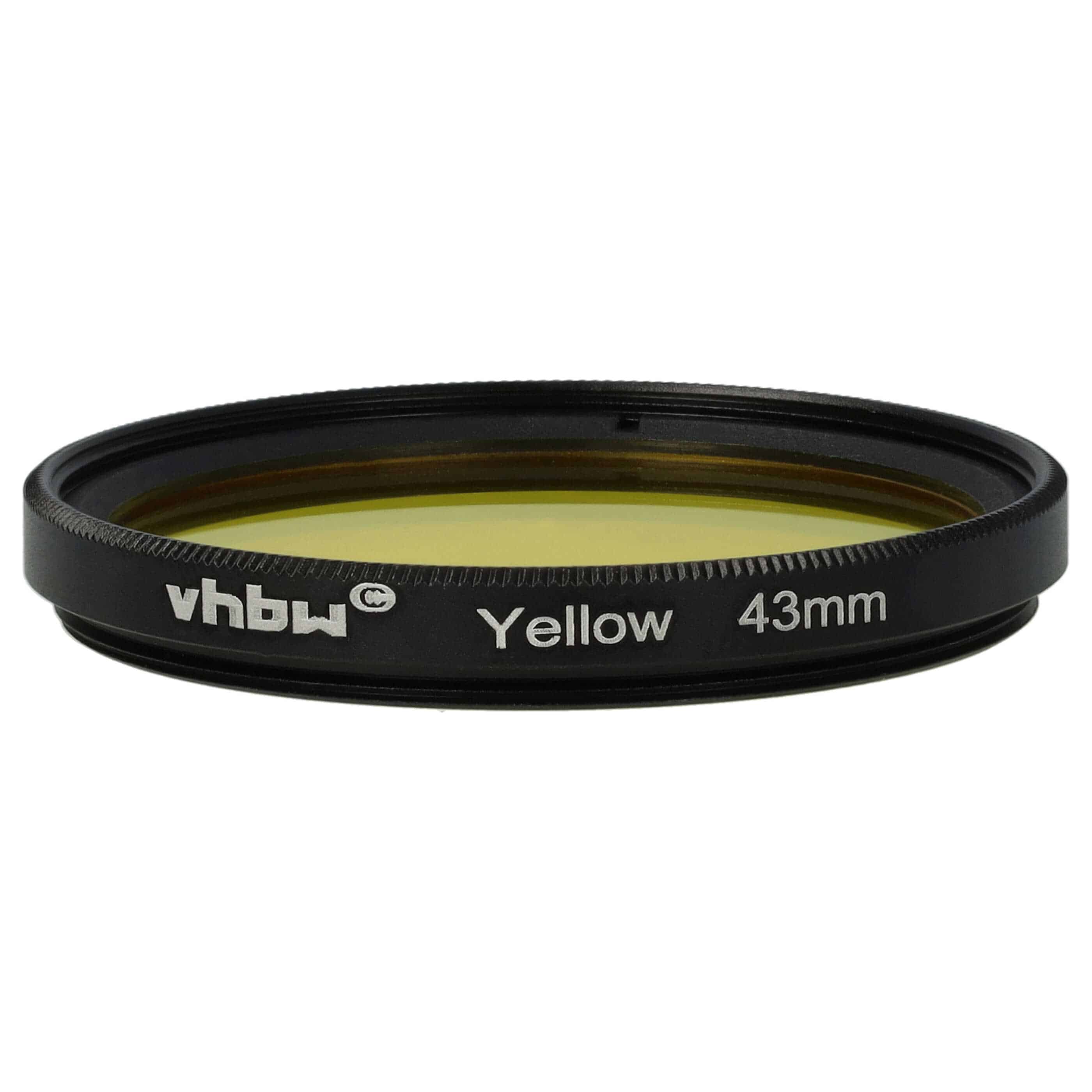 Coloured Filter, Yellow suitable for Camera Lenses with 43 mm Filter Thread - Yellow Filter