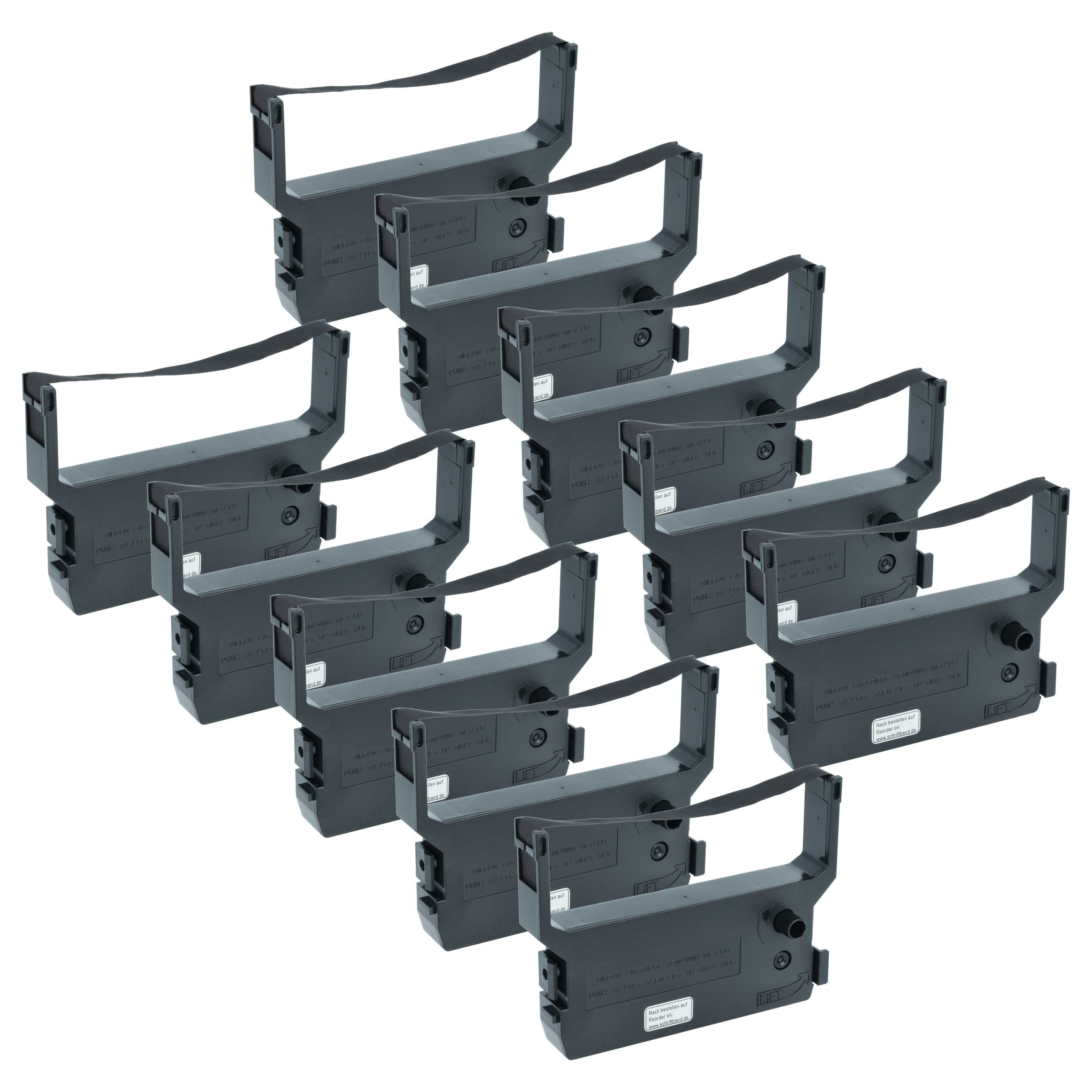 10x Ink Ribbon replaces Citizen IR61B for Utax Dot Matrix, Receipt Printer etc. - Black