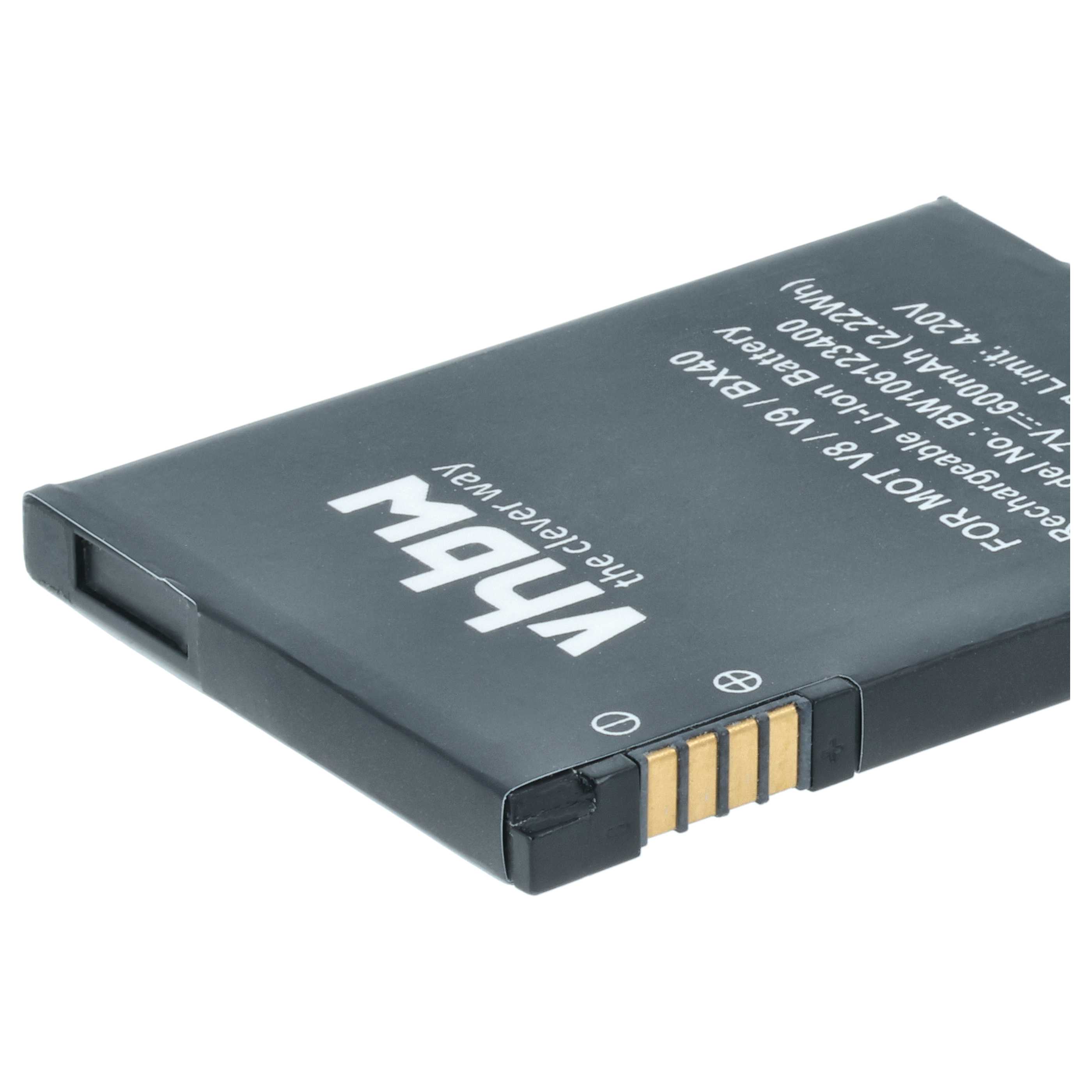 Batteria sostituisce Motorola SNN5805, SNN5805A, BX40, BX50, FNN7012AA per cellulare - 600mAh 3,7V Li-Ion 