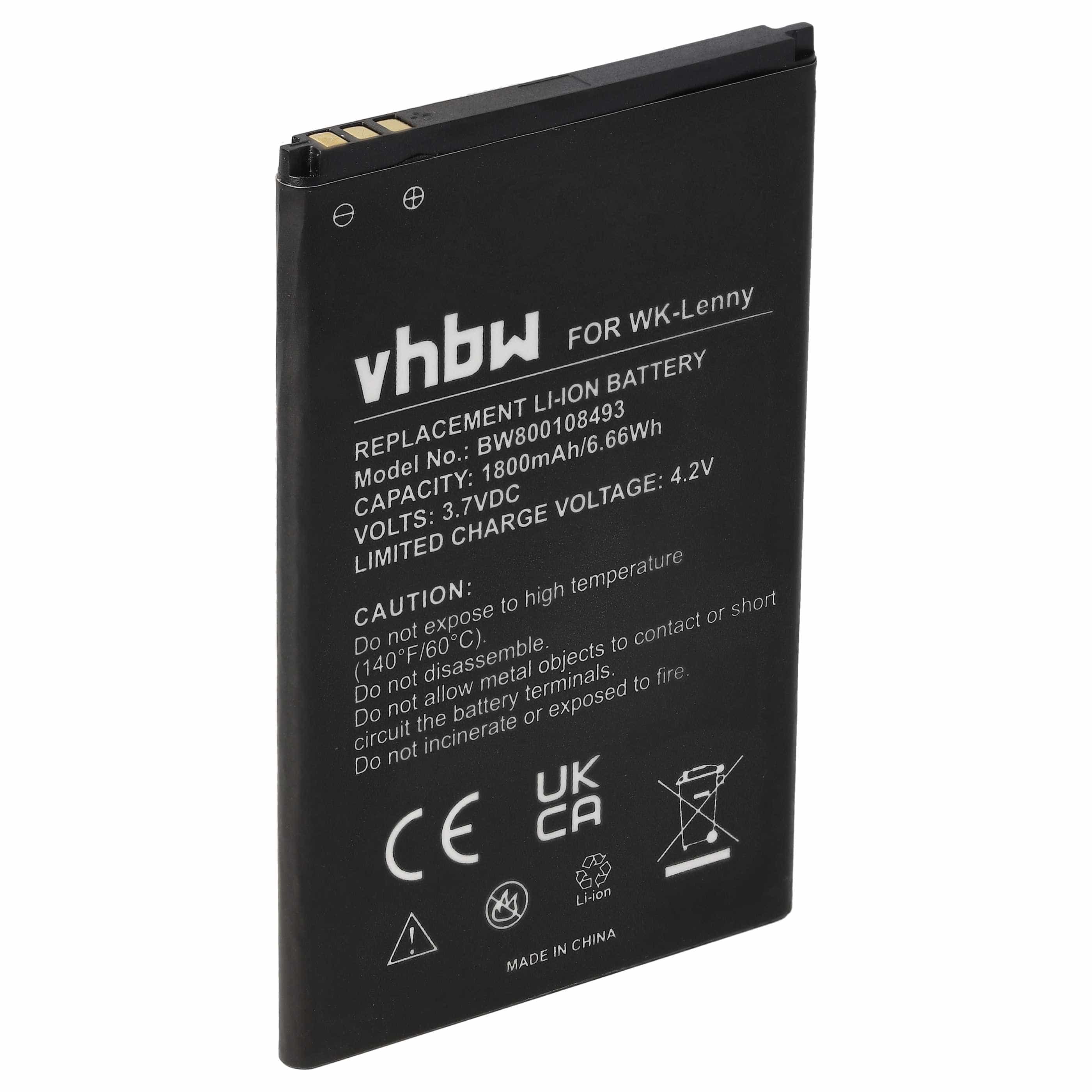 Akumulator do telefonu smartfona zamiennik Wiko 3702, 5030 - 1800 mAh 3,7 V Li-Ion