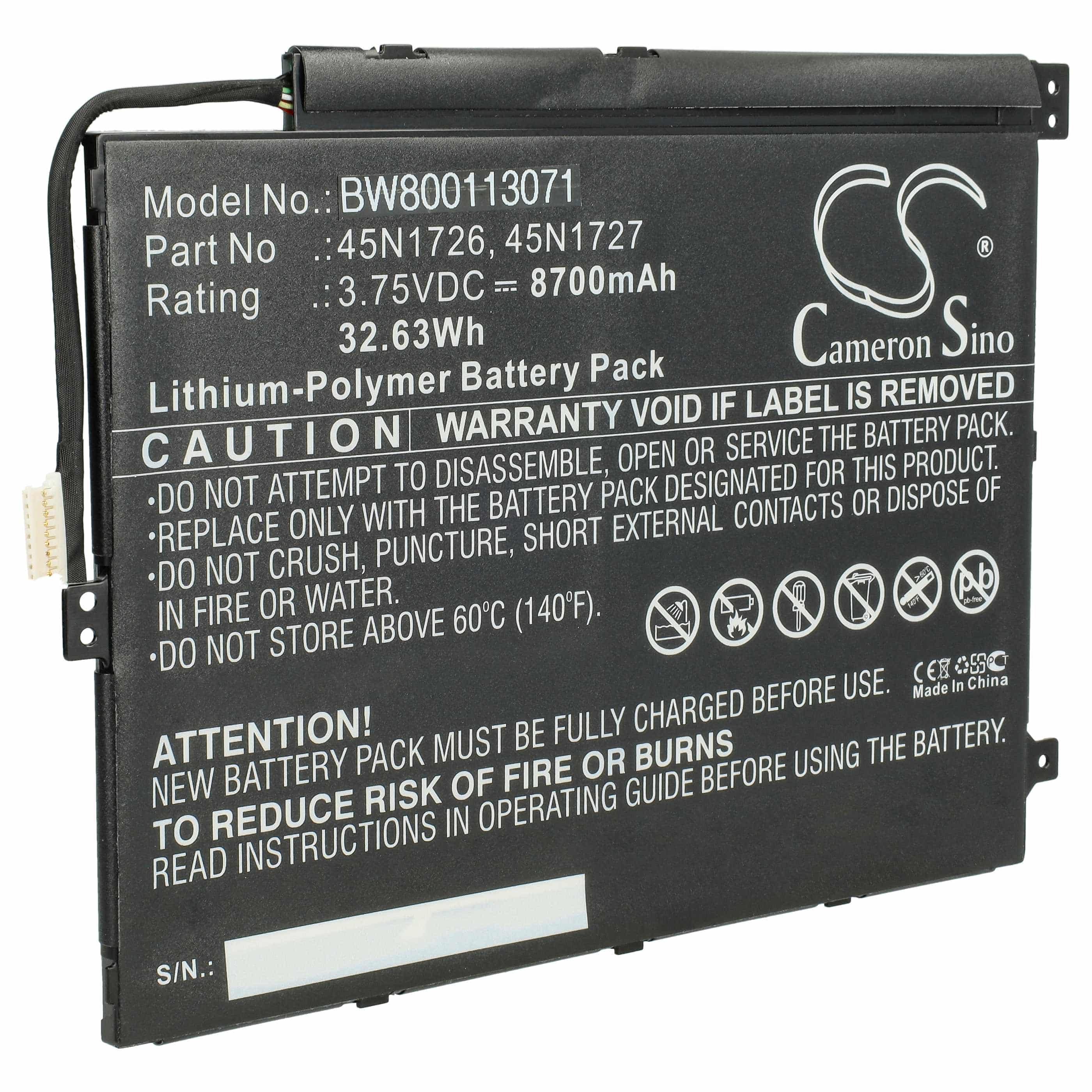 Akumulator do laptopa zamiennik Lenovo 1ICP4/82/114-2, 45N1726, 1ICP4/83/113 - 8700 mAh 3,75 V LiPo, czarny