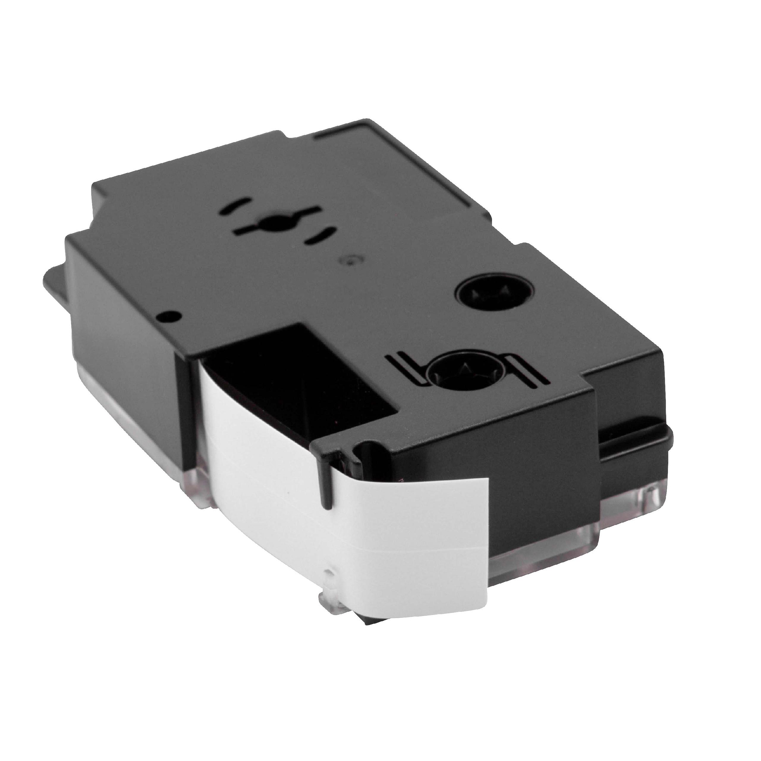 Cassette à ruban remplace Casio XR-18GWE - 18mm lettrage Noir ruban Blanc