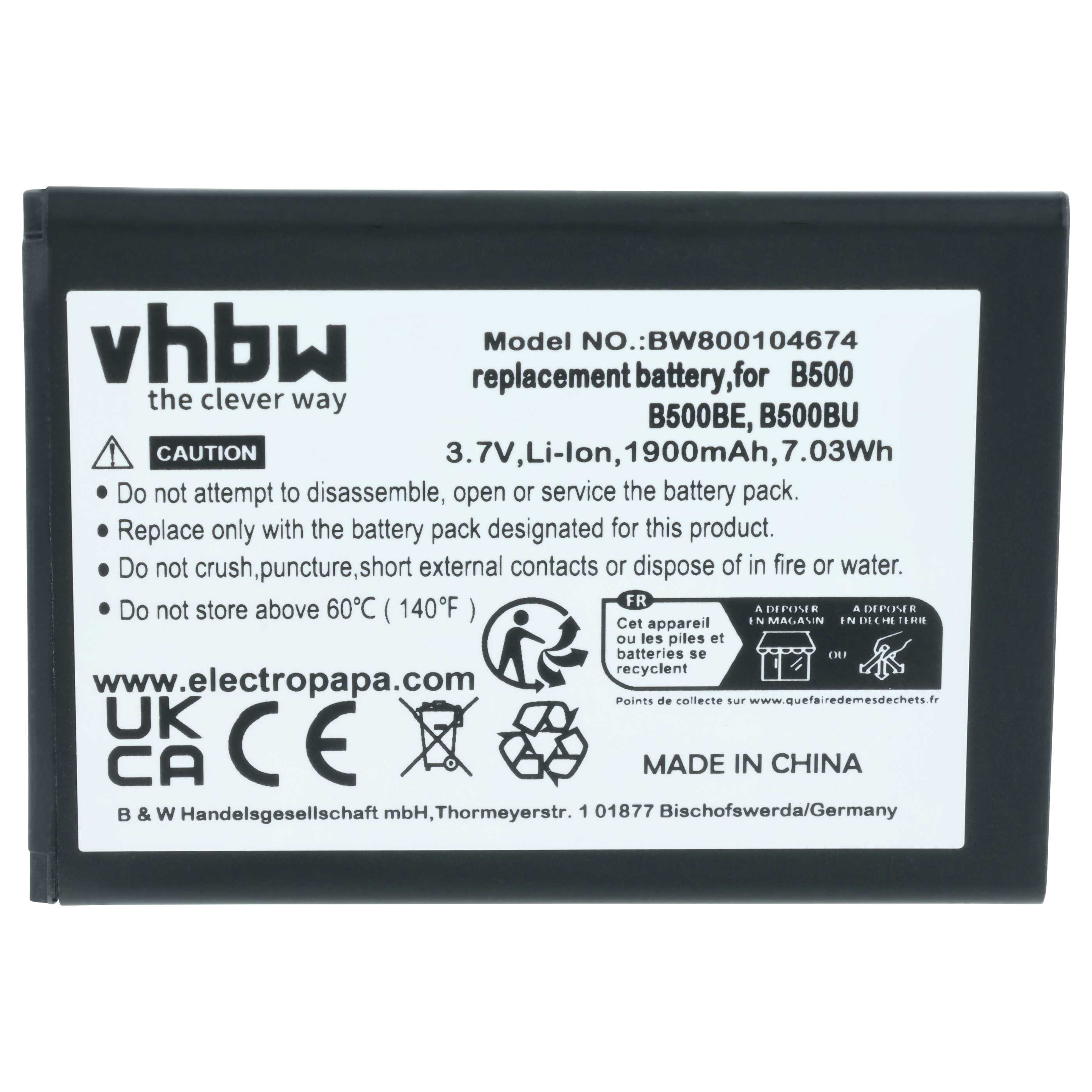 Akumulator do telefonu smartfona zamiennik Samsung B500BE, B500, B500BU - 1900 mAh 3,7 V Li-Ion