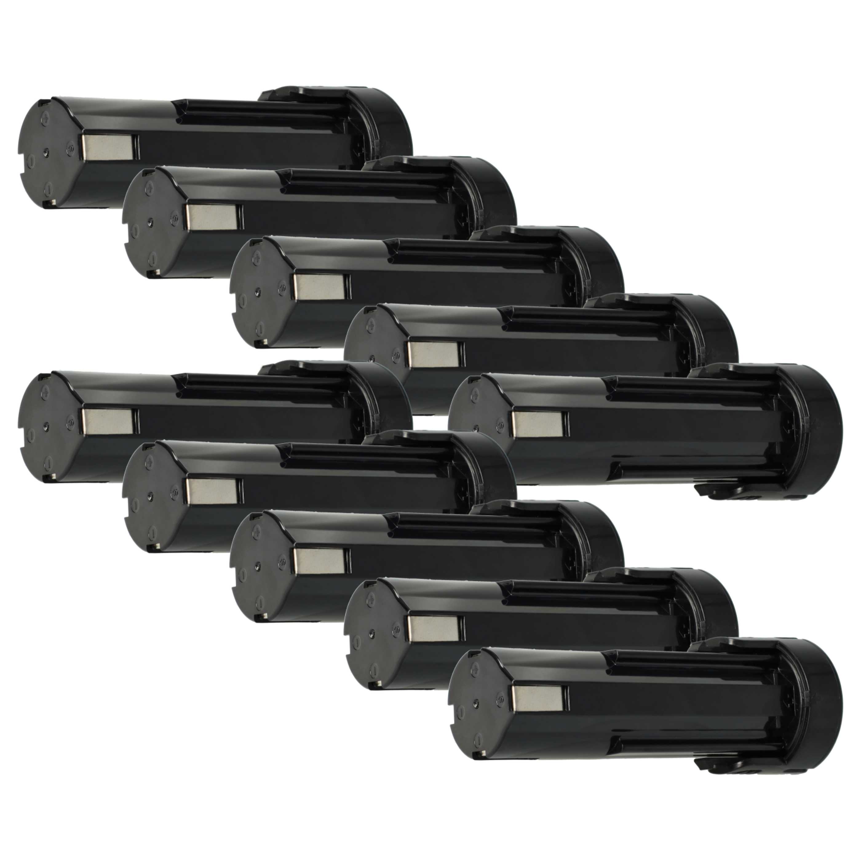 10x Battery replaces Panasonic 6538 1, 6545 6, 6540 1, 6539 6 Electric Power Tool - 3300 mAh, 2.4 V, NiMH