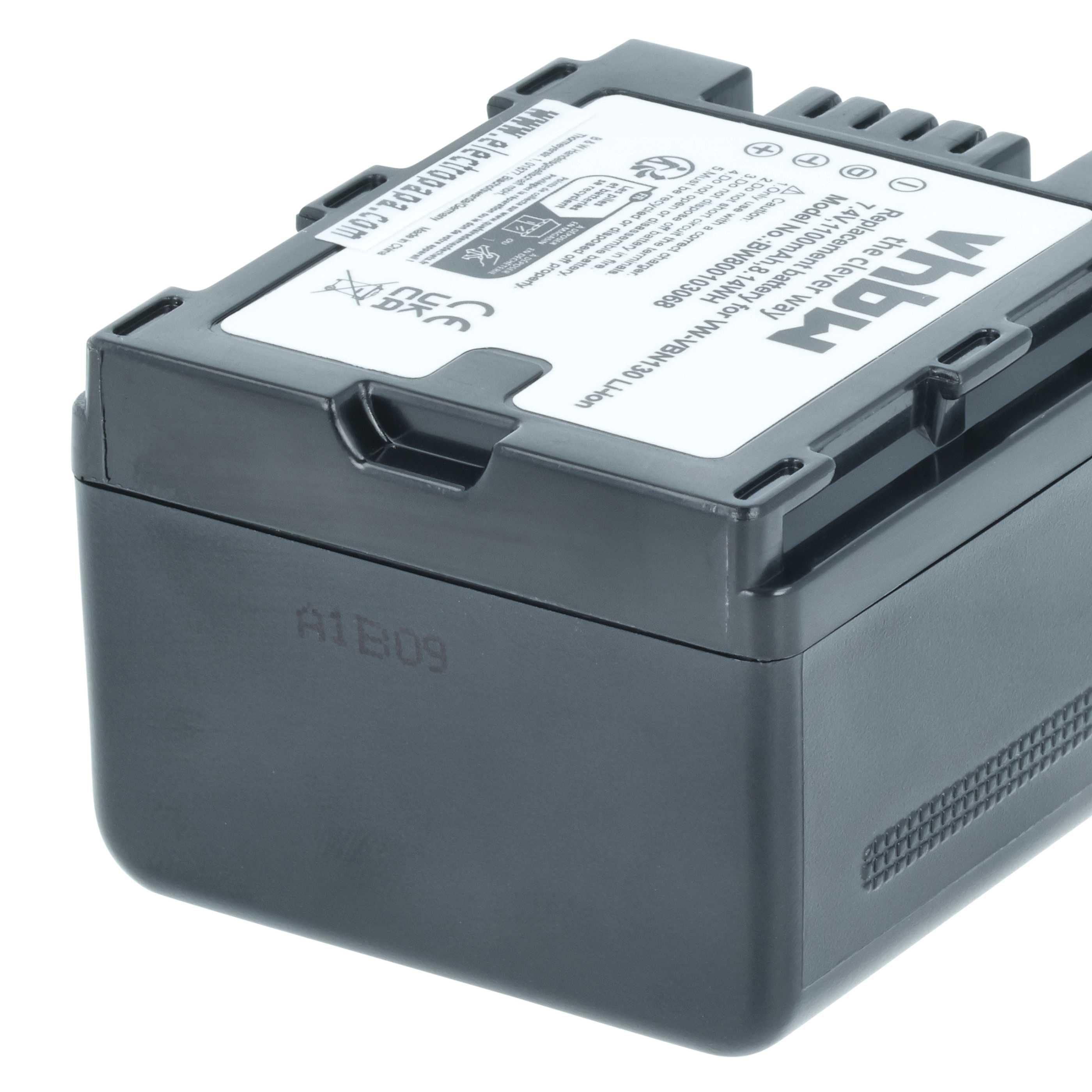 Videocamera Battery replaces Panasonic VW-VBN130, VW-VBN130E, VW-VBN130E-K, VW-VBN260 - 1100 mAh 7.2 V Li-Ion