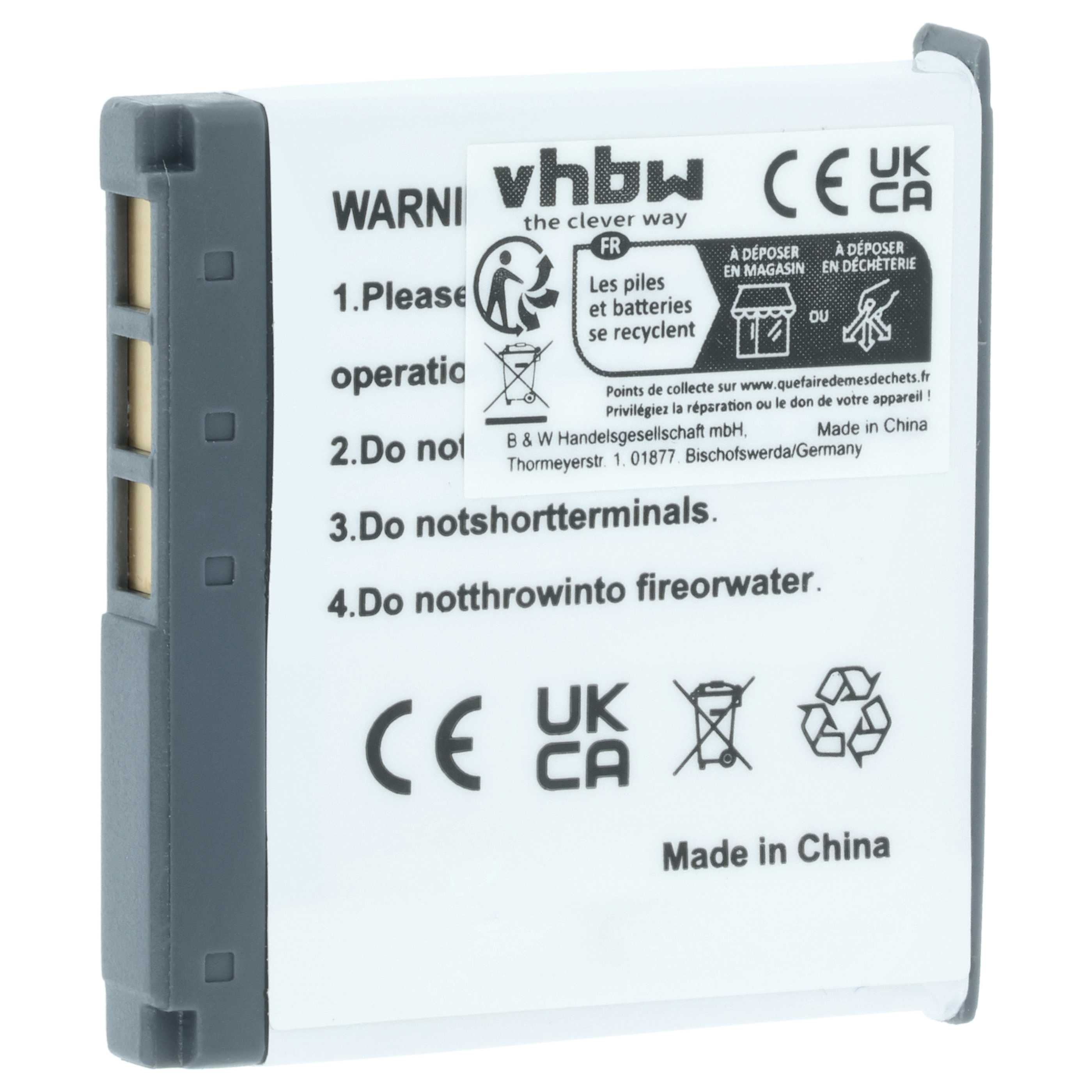 2x Battery replaces Sony NP-FE1 - 370mAh, 3.6V, Li-Ion